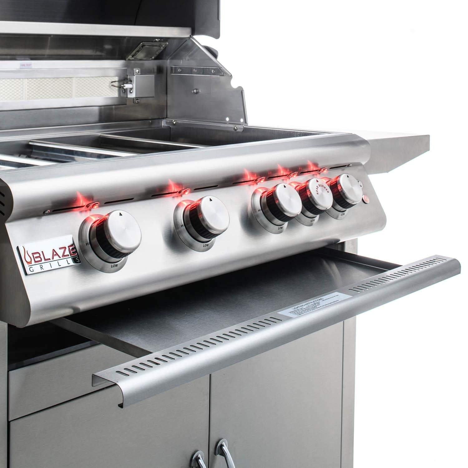 Blaze Grill Package - Premium LTE Marine Grade 32-Inch 4-Burner Built-In Liquid Propane Grill, Side Burner and Beverage Center - Image 16