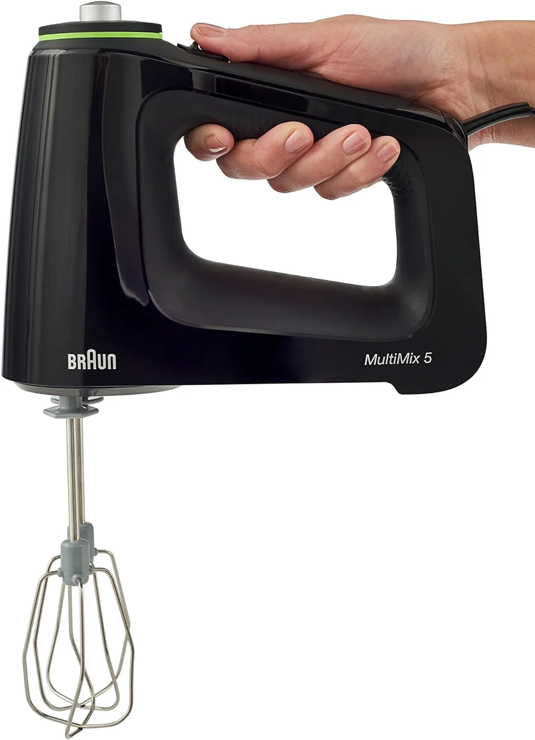 Braun Hand Mixer with Beaters, Dough Hooks and Accessory Bag in Black (HM5100) - Image 6