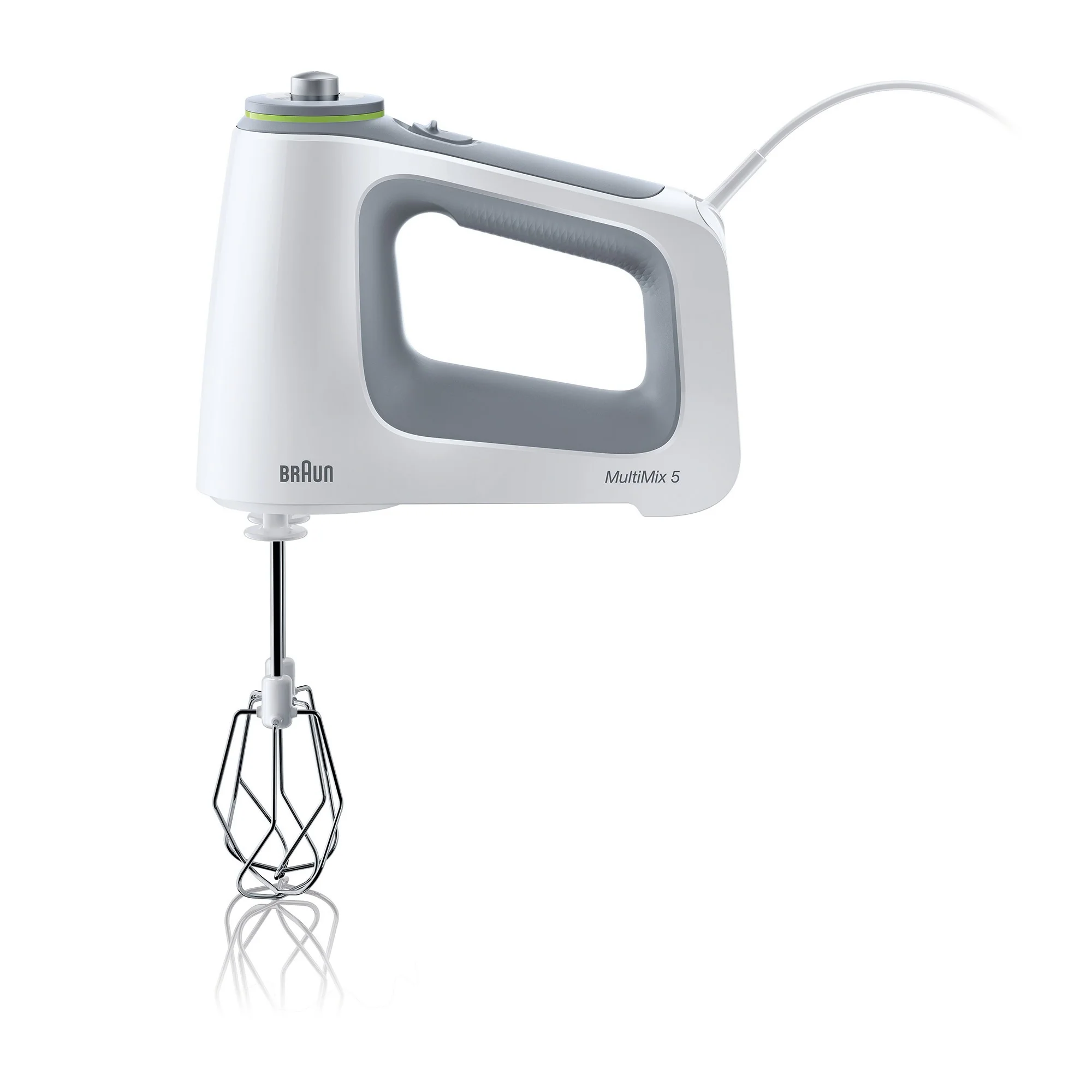 Braun Hand Mixer with Beaters, Dough Hooks, and Accessory Bag in White (HM5100WH) - Image 4