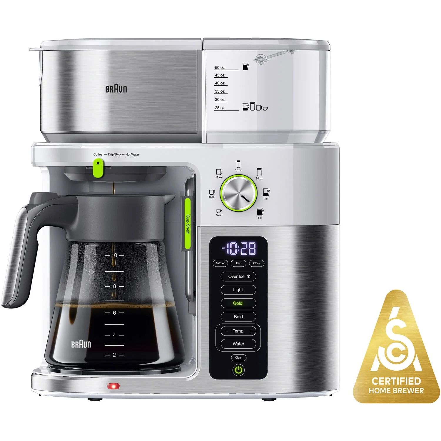 Braun Multiserve Brewing System in Stainless Steel and White with Glass Carafe (KF9150WH) - Image 17