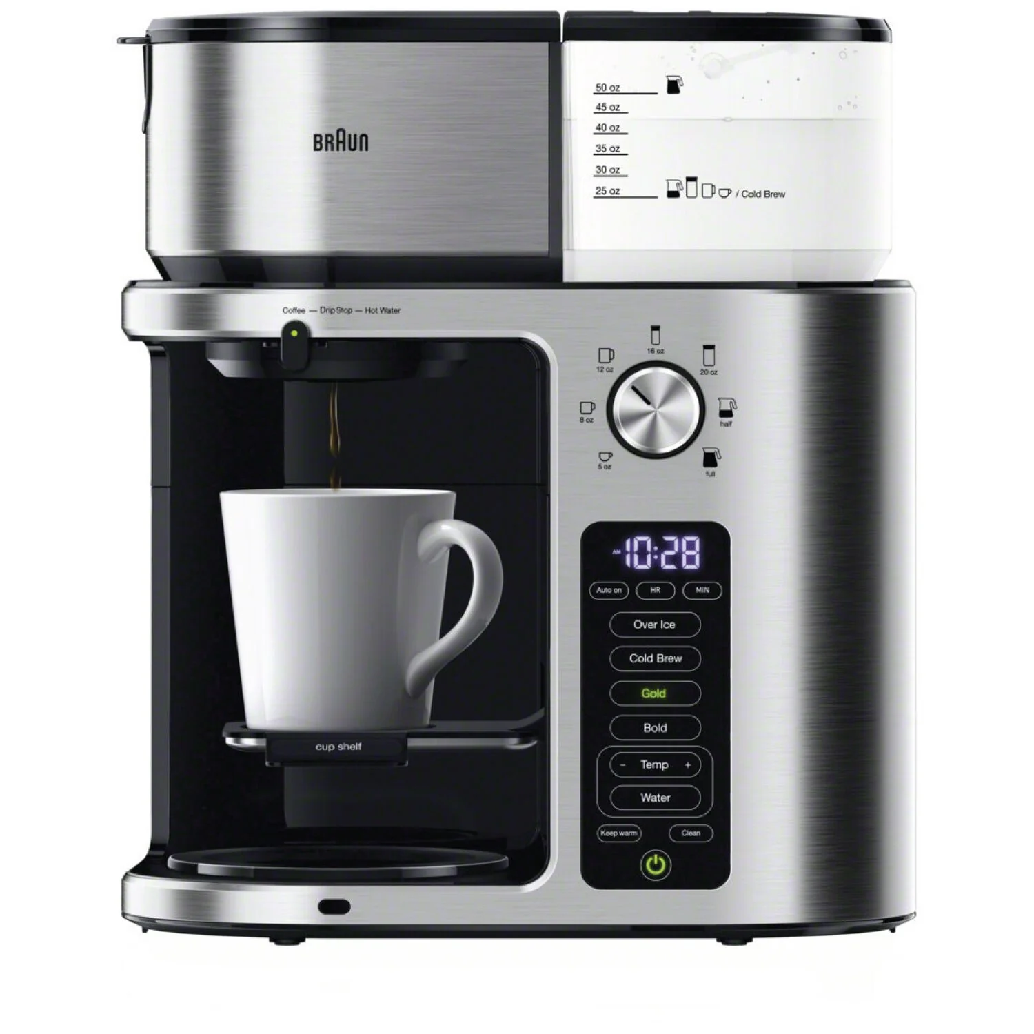 Braun MultiServe Plus Coffee Maker with Cold Brew in Stainless Steel (KF9370SI) - Image 3