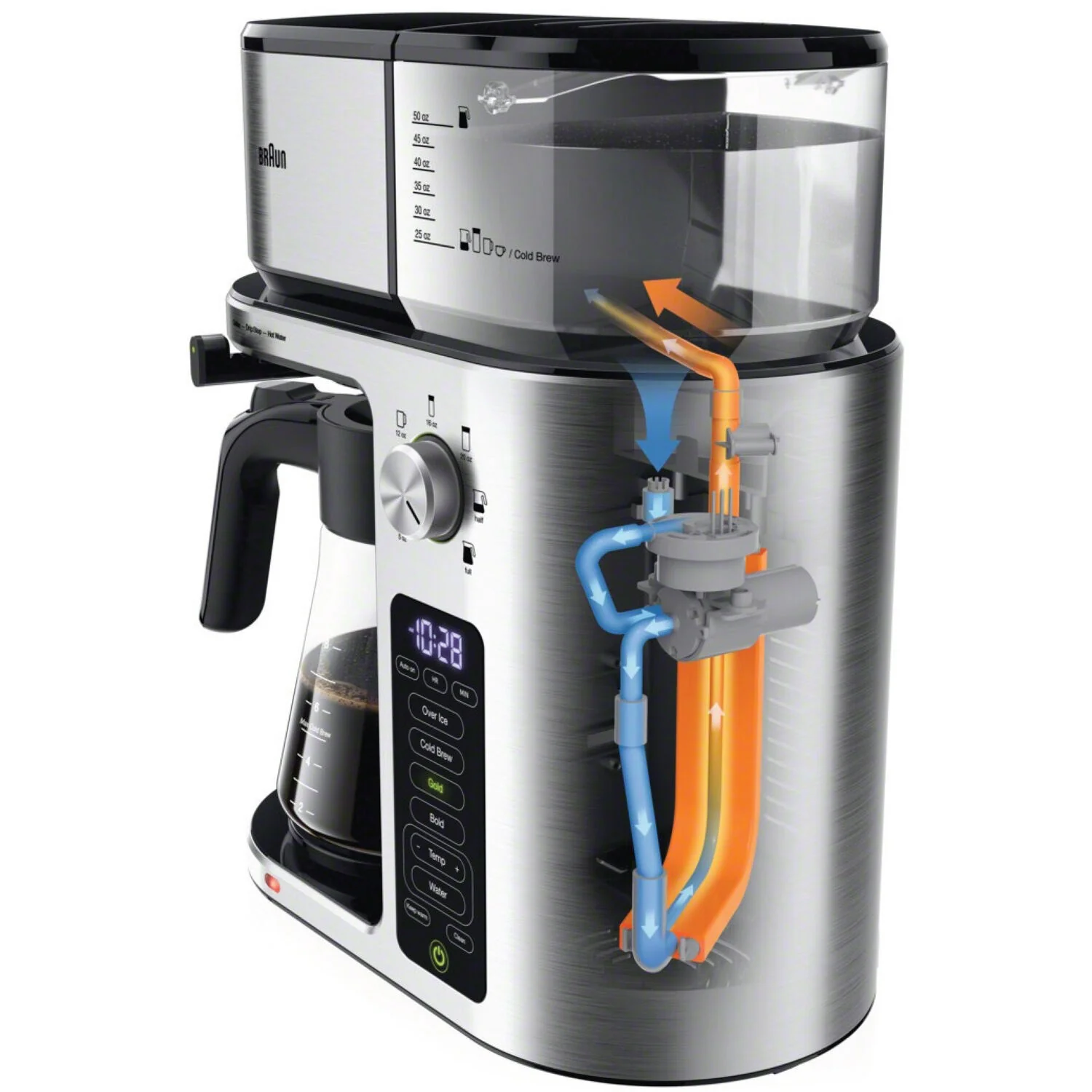 Braun MultiServe Plus Coffee Maker with Cold Brew in Stainless Steel (KF9370SI) - Image 4