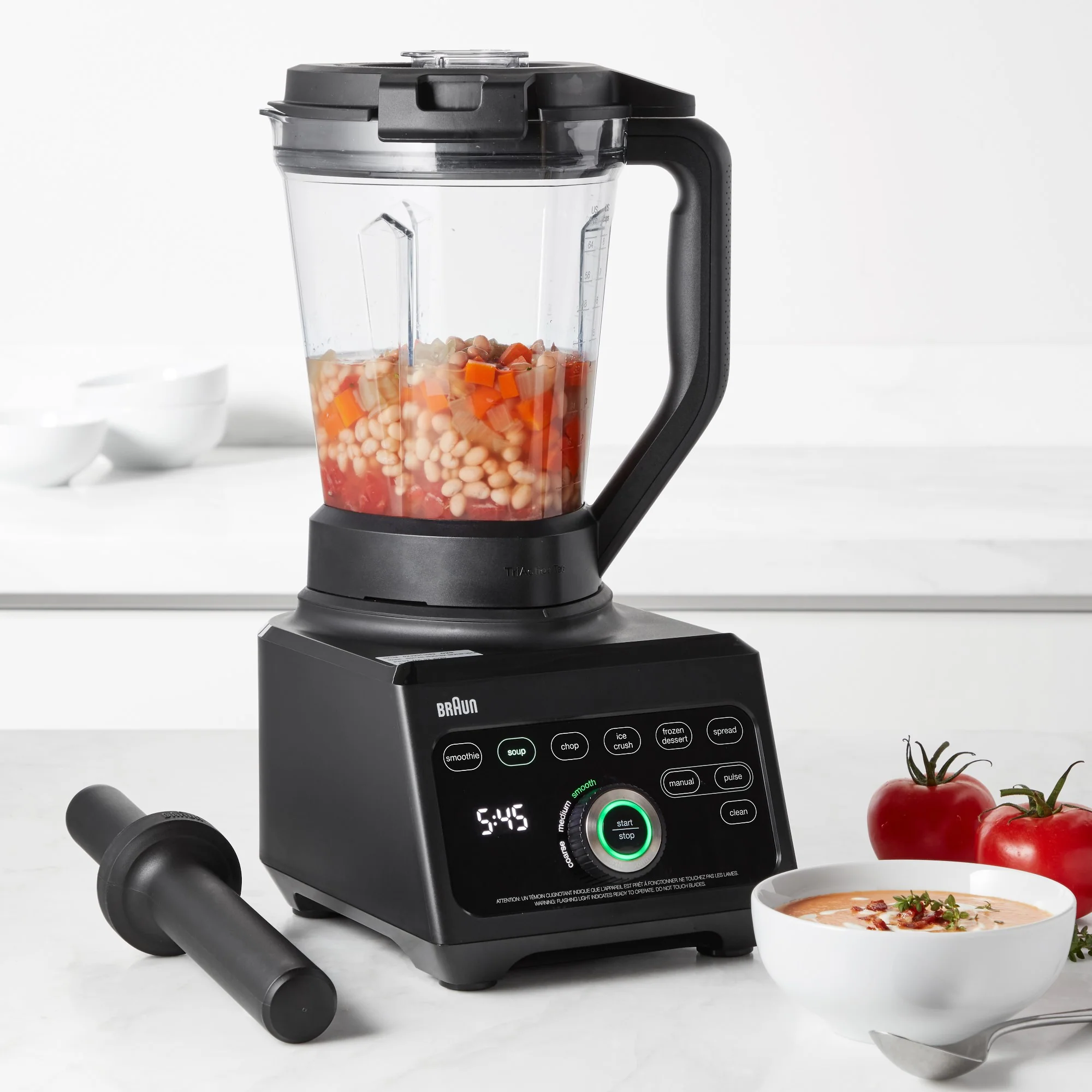 Braun TriForce Power Blender 1600 Watts, 18 Food Programs in Black (JB9040BK) - Image 3