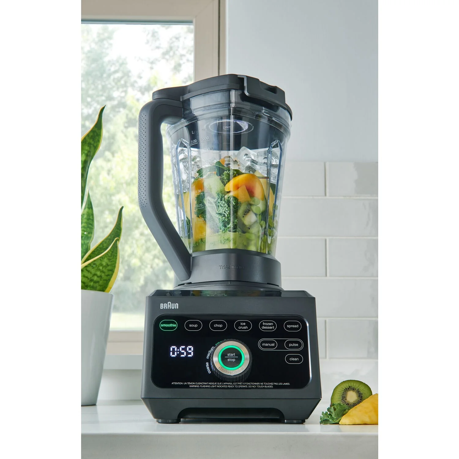 Braun TriForce Power Blender 1600 Watts, 18 Food Programs in Black (JB9040BK) - Image 6