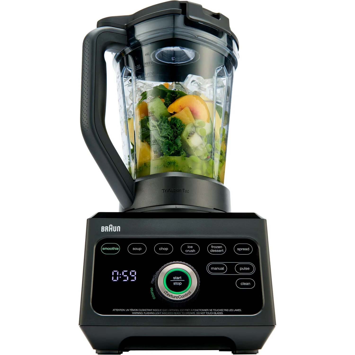 Braun TriForce Power Blender 1600 Watts, 18 Food Programs in Black (JB9040BK) - Image 8