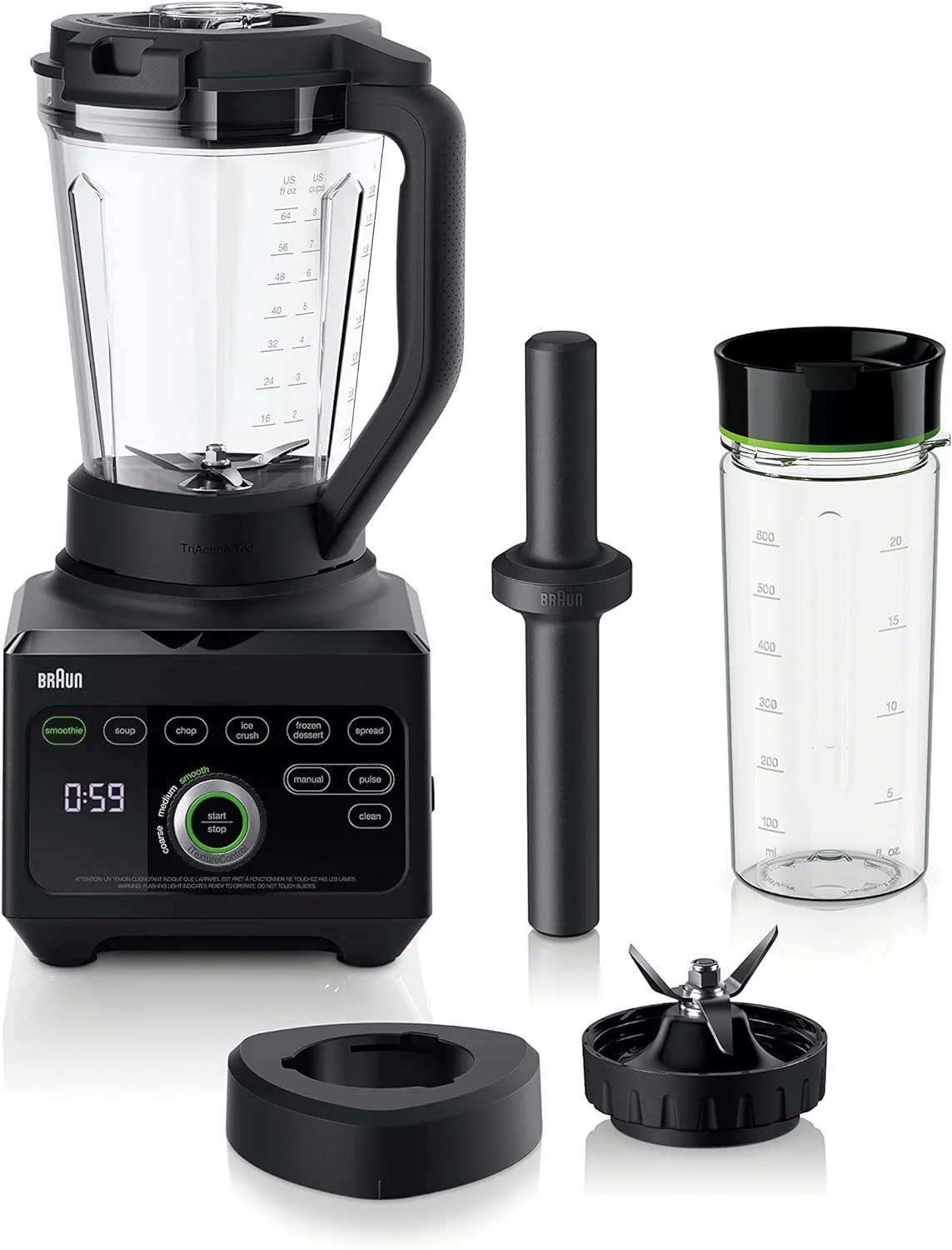 Braun TriForce Power Blender 1600 Watts, 18 Food Programs with Accessories in Black (JB9041BK) - Image 15