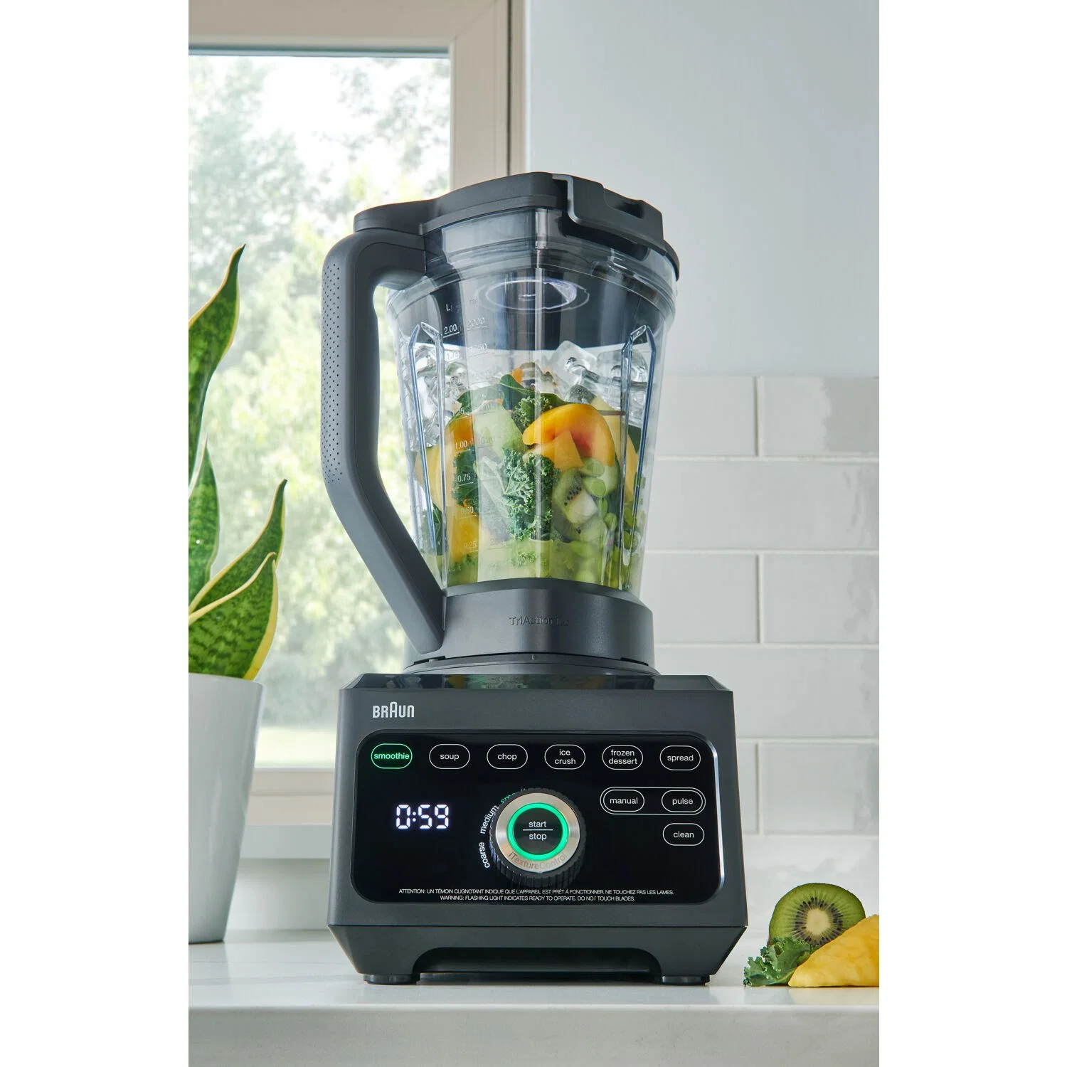 Braun TriForce Power Blender 1600 Watts, 18 Food Programs with Accessories in Black (JB9041BK) - Image 3