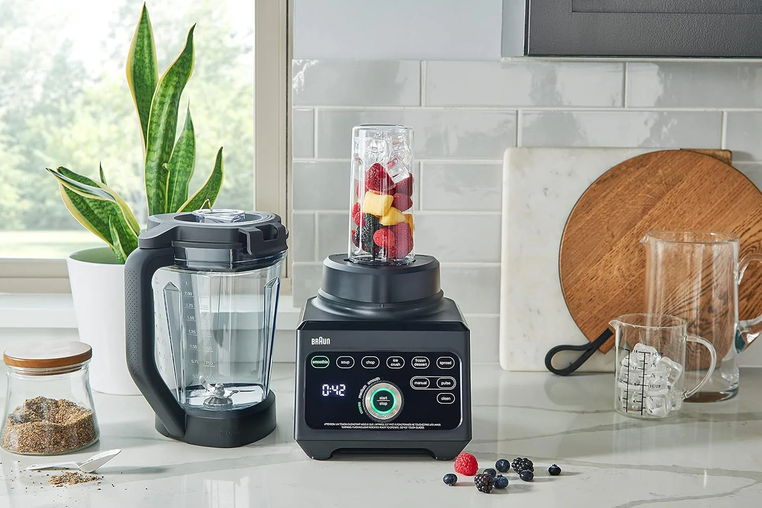 Braun TriForce Power Blender 1600 Watts, 18 Food Programs with Accessories in Black (JB9041BK) - Image 6