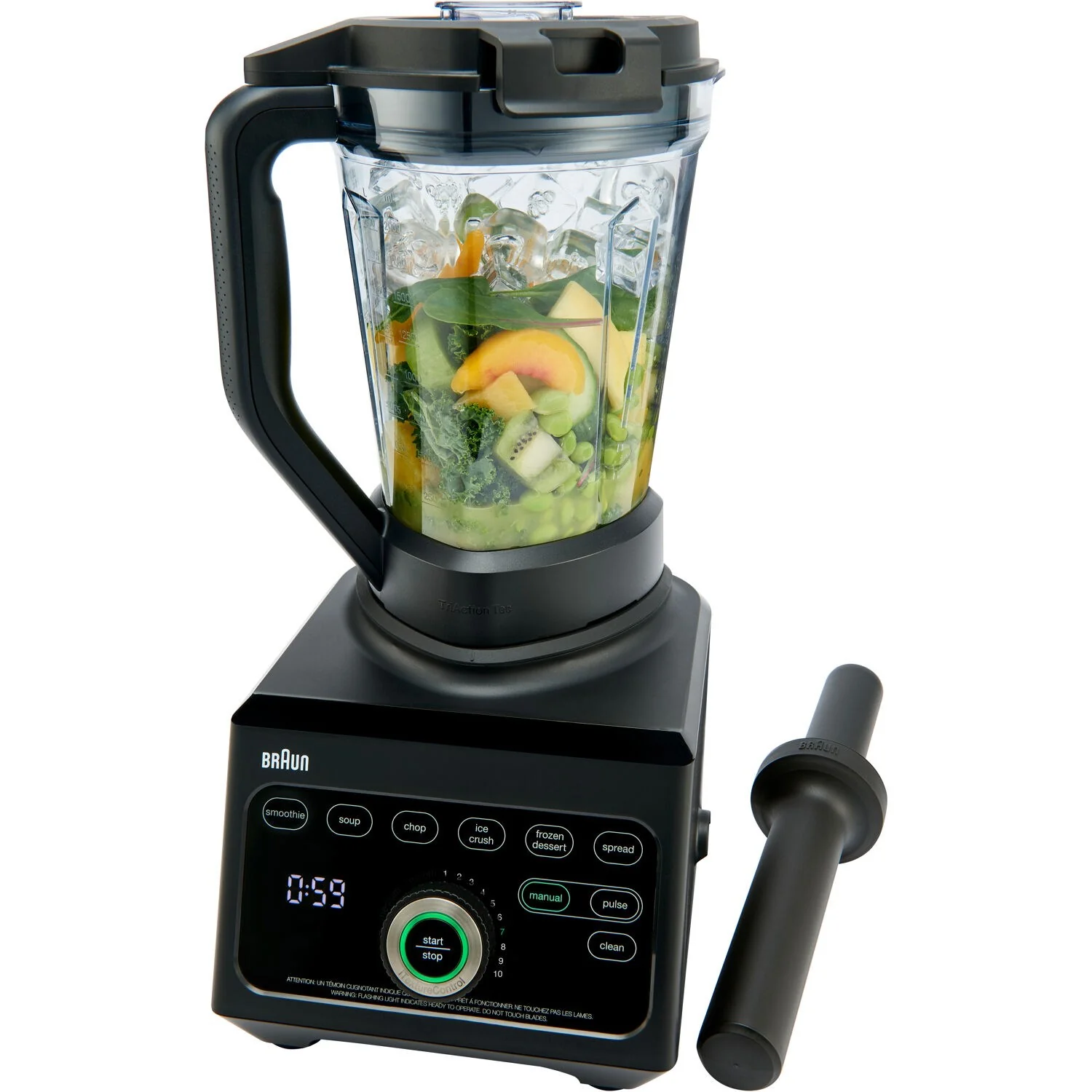 Braun TriForce Power Blender 1600 Watts, 18 Food Programs with Accessories in Black (JB9041BK) - Image 9