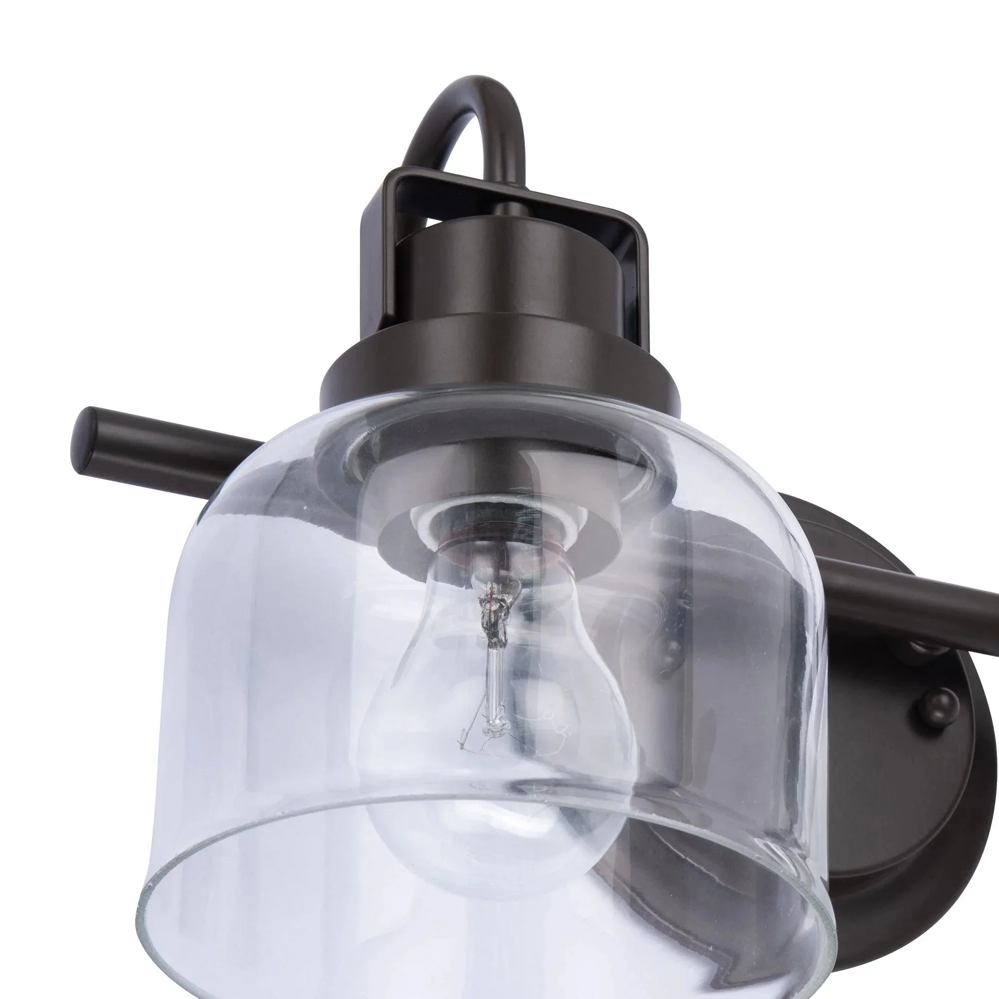 Parrot Uncle Brighton 2-Light Dark Bronze Dimmable Bathroom Vanity Light (BR802BLK) - Image 3