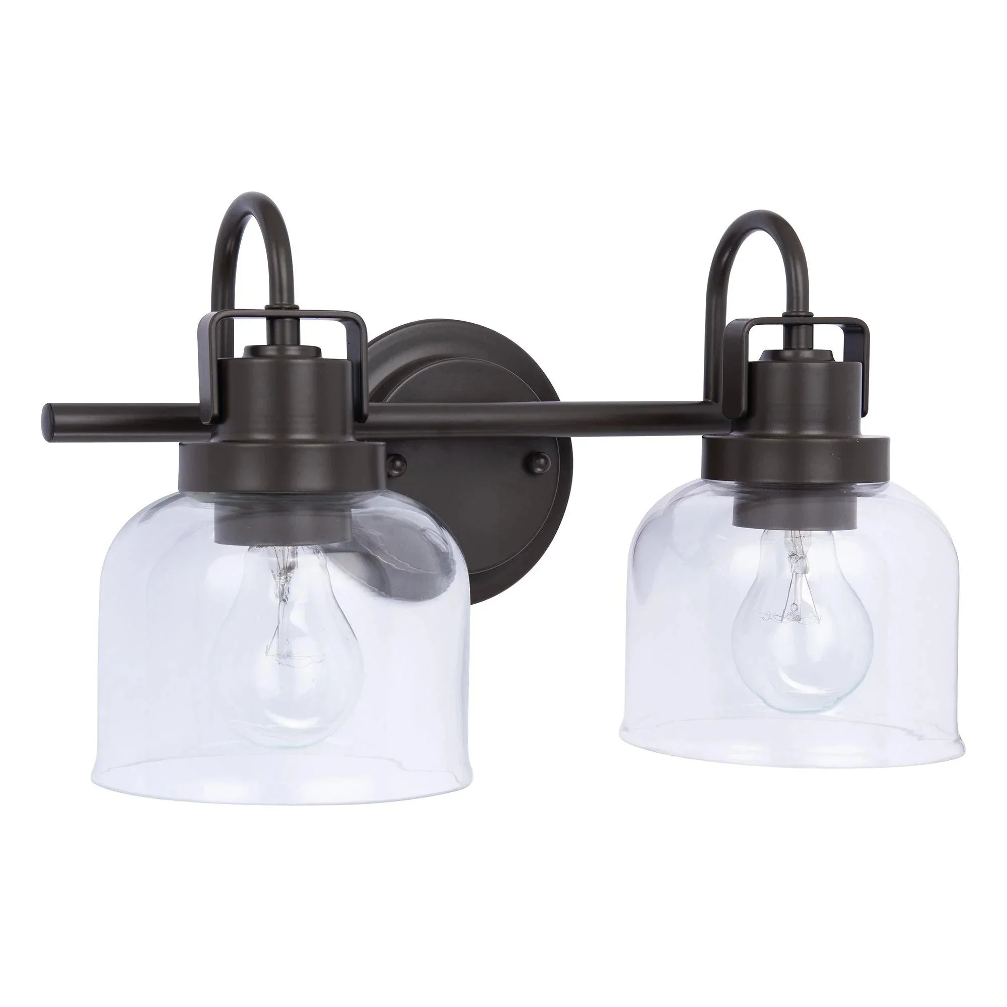 Parrot Uncle Brighton 2-Light Dark Bronze Dimmable Bathroom Vanity Light (BR802BLK) - Image 7