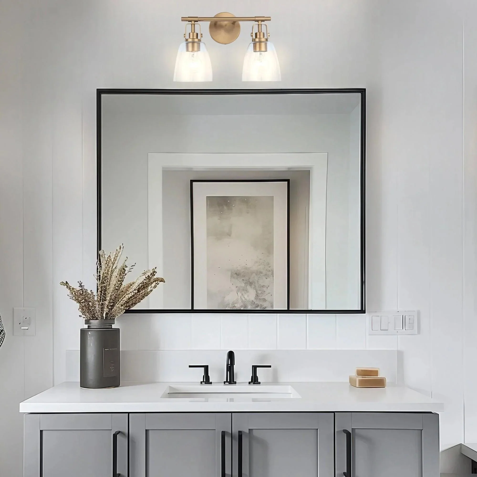 Parrot Uncle Brilliance Modern Farmhouse 2-Light Vanity Light - Image 2