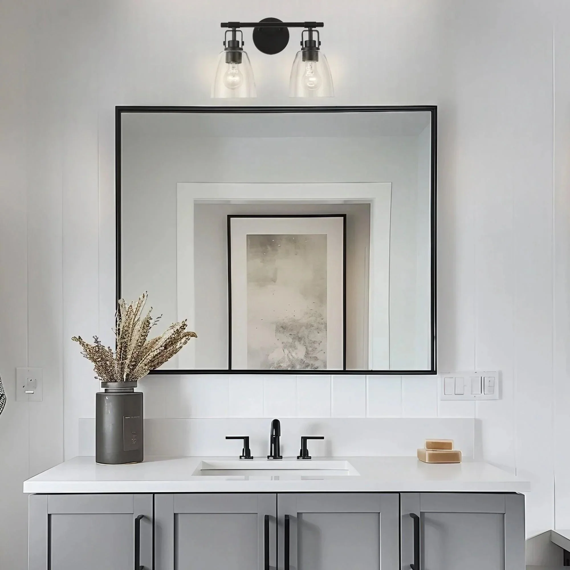 Parrot Uncle Brilliance Modern Farmhouse 2-Light Vanity Light - Image 6