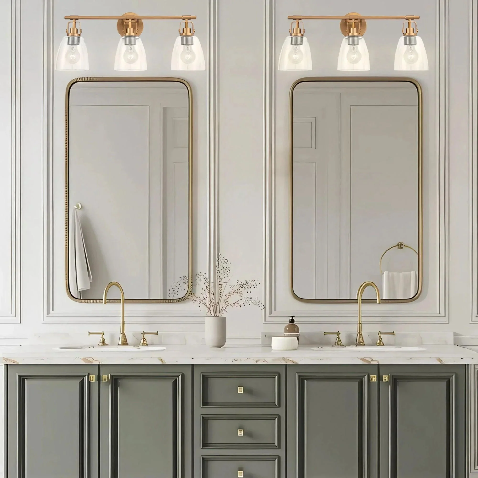 Parrot Uncle Brilliance Modern Farmhouse 3-Light Vanity Light - Image 2