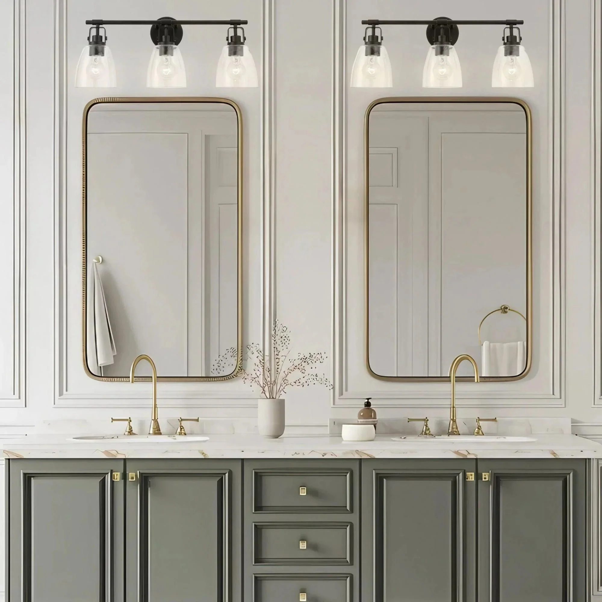 Parrot Uncle Brilliance Modern Farmhouse 3-Light Vanity Light - Image 4