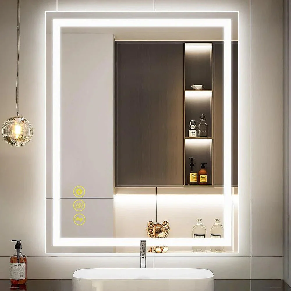 Parrot Uncle GlareGuard Rectangular Anti-Fog Dimmable Backlit LED Bathroom Vanity Mirror - Image 25