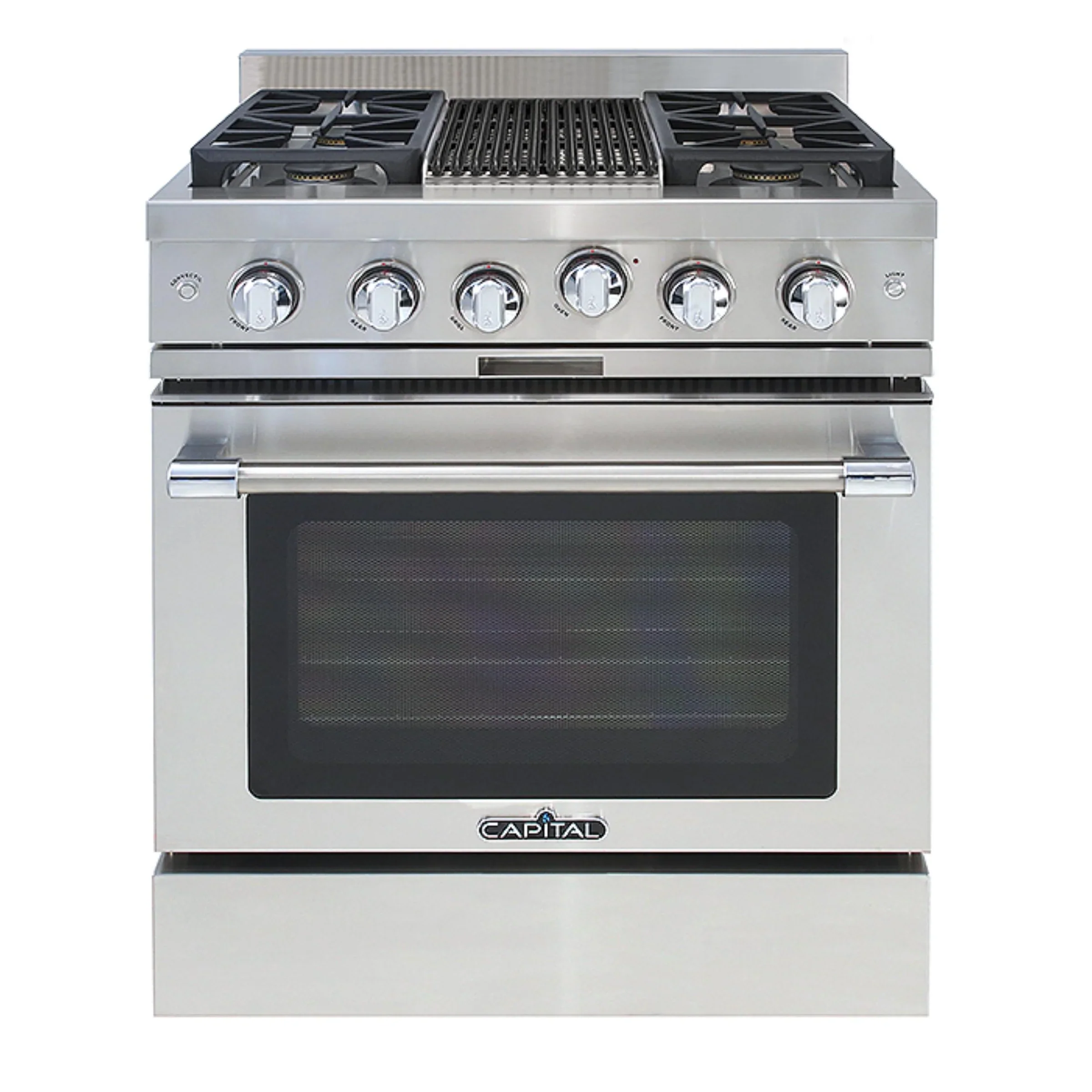Capital 30-Inch Classic Chef Gas Range in Stainless Steel with 4 Sealed Burners & BBQ Grill (MCR302B2) - Image 2