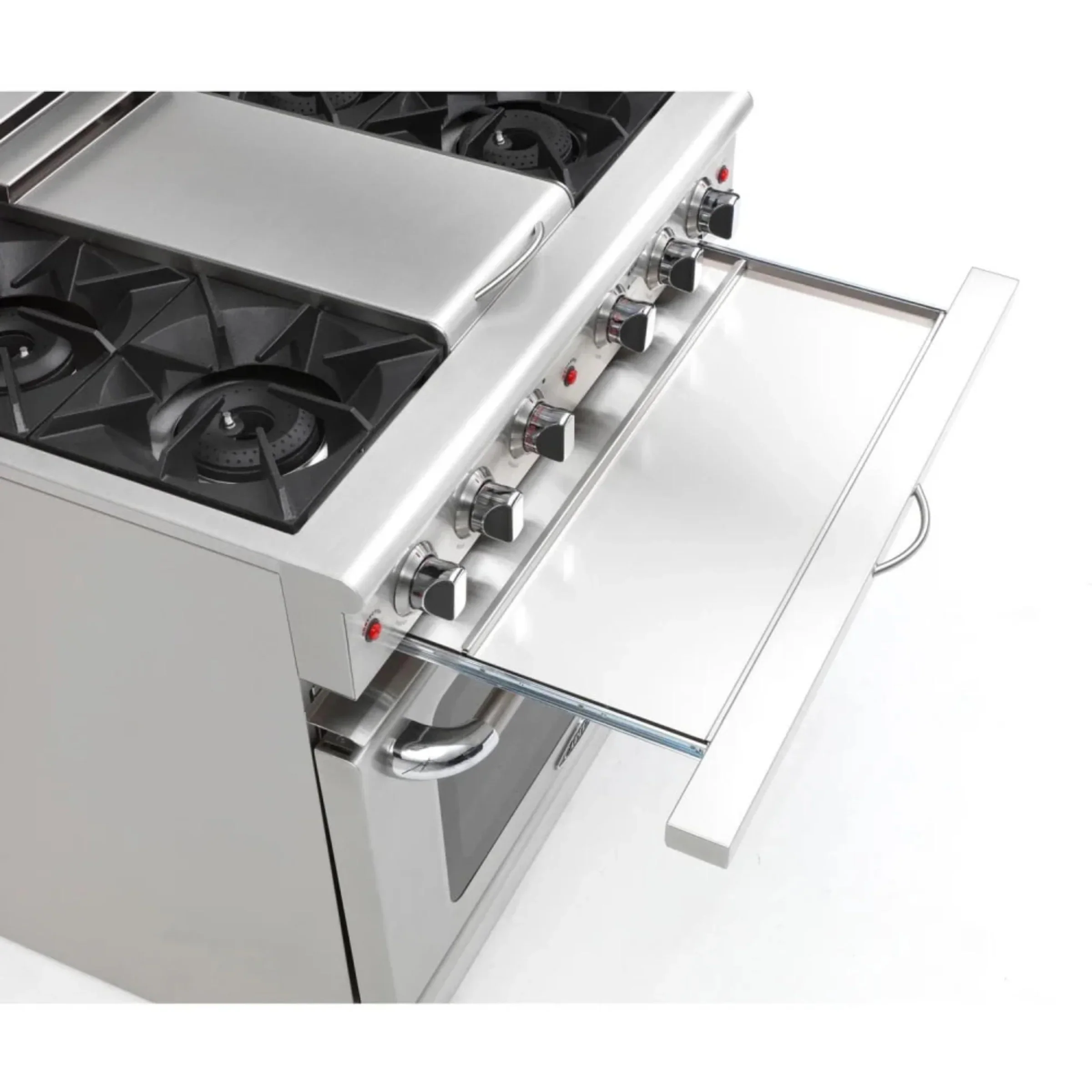 Capital 36-Inch Grand Chef Gas Range in Stainless Steel with 4 Open Burners & Griddle (CGSR362G2) - Image 4