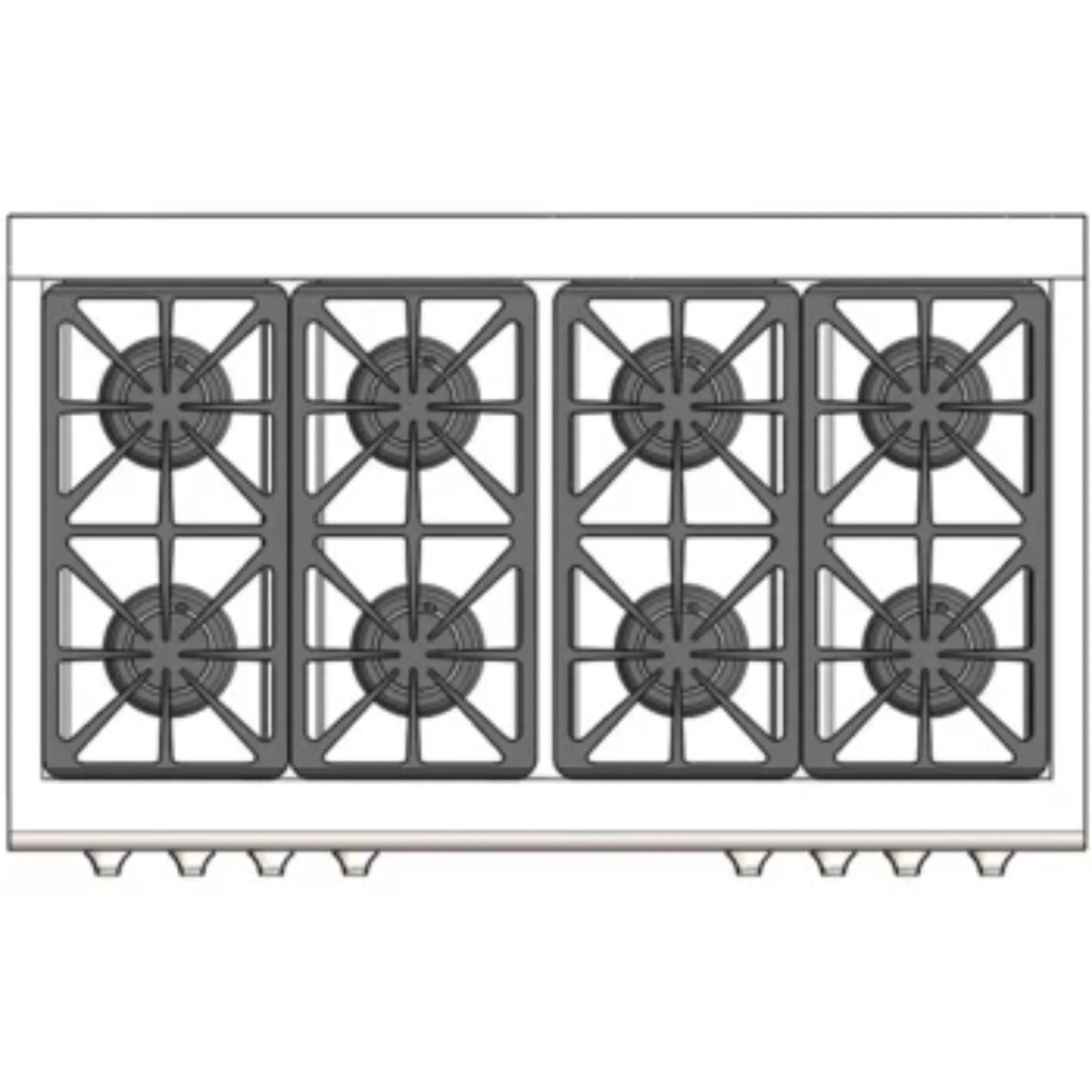 Capital 48-Inch Connoisseurian Series Dual Fuel Range with Self Clean 7.8 cu. ft in Stainless Steel (CSB488) - Image 6