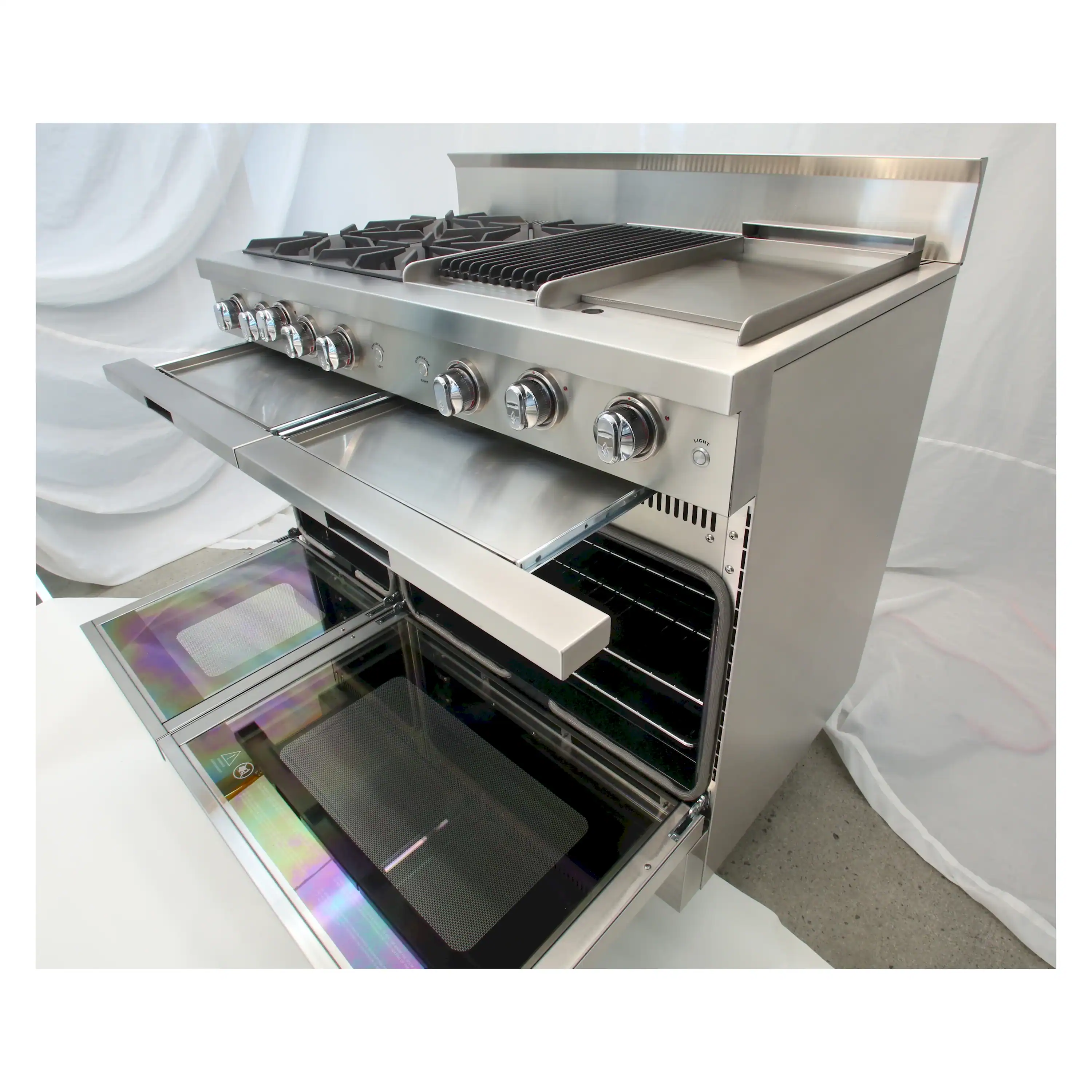 Capital 48-Inch Classic Chef Gas Range in Stainless Steel with 6 Sealed Burners & Griddle (MCR484G2) - Image 6