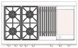 Capital 48" Precision Series Built-In Gas Rangetop with 4 Sealed Burners in Stainless Steel (GRT484BG) - Image 6