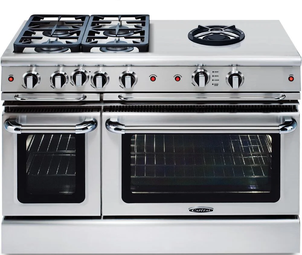 Capital 48" Precision Series Freestanding Gas Range with Self Clean, 6.9 cu. ft in Stainless Steel (GSCR484W) - Image 2