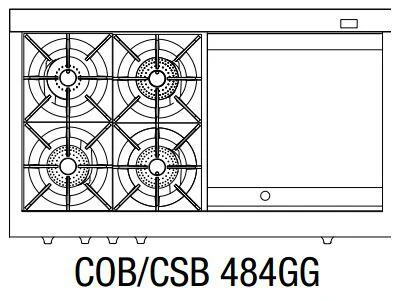 Capital Connoisseurian Series 48" Freestanding Dual Fuel Range with Open Double Ovens, 7.8 cu. ft. in Stainless Steel (COB484GG) - Image 6