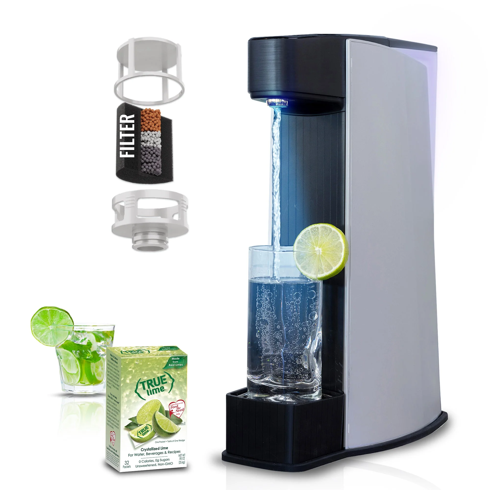 Carbon8 - One Touch Sparkling Water Maker with Built-In UV Light + Filter & Lemon8 - Image 13