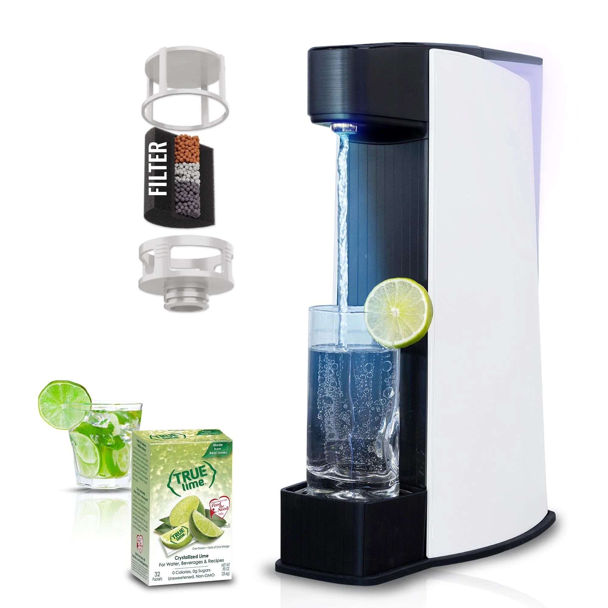 Carbon8 - One Touch Sparkling Water Maker with Built-In UV Light + Filter & Lemon8 - Image 14