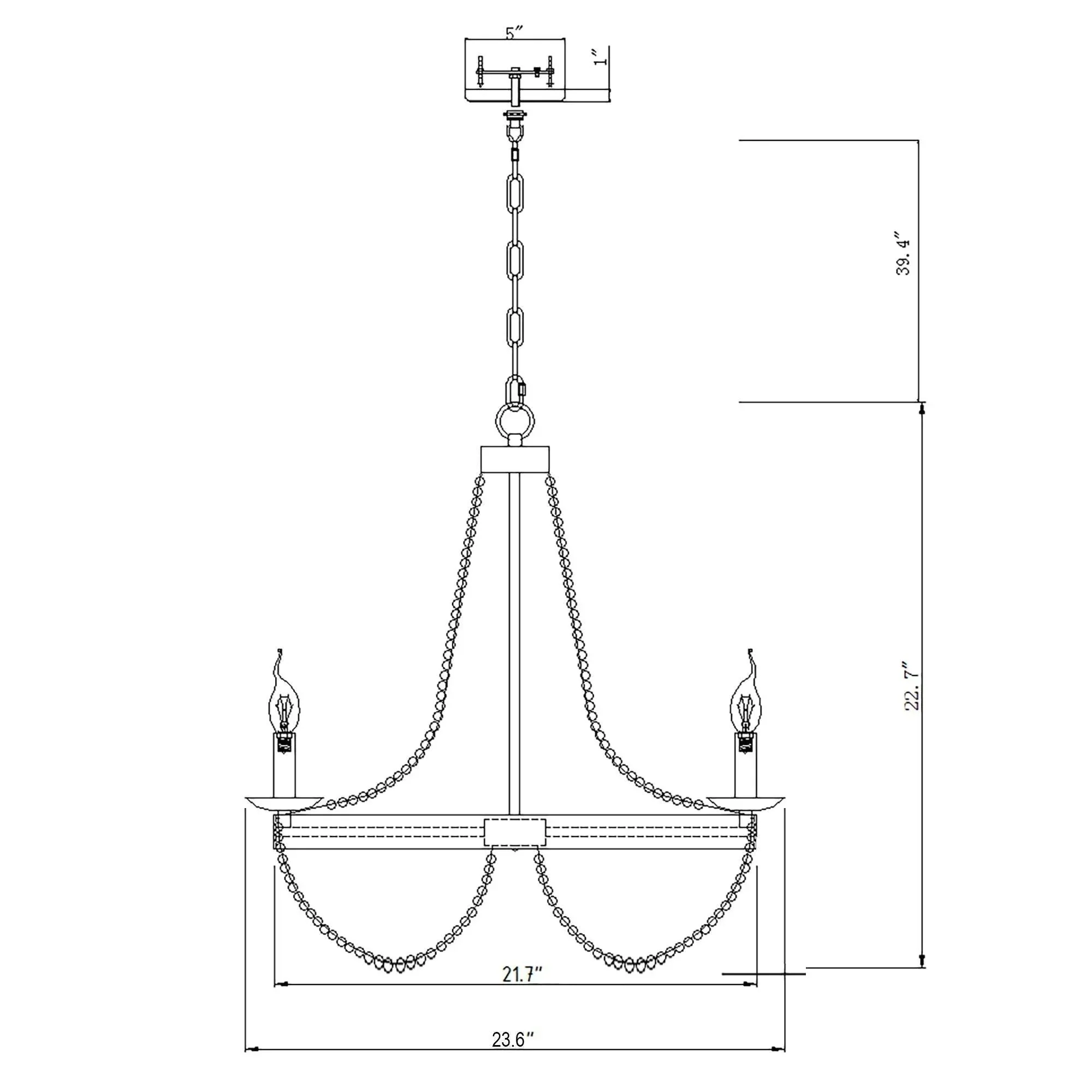 Parrot Uncle Chokio 6-Light Wood Bead Chandelier (8803-6110V) - Image 11