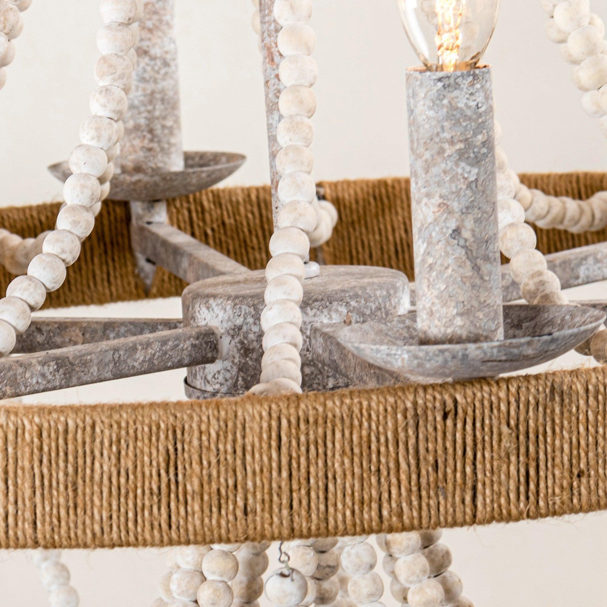 Parrot Uncle Chokio 6-Light Wood Bead Chandelier (8803-6110V) - Image 4