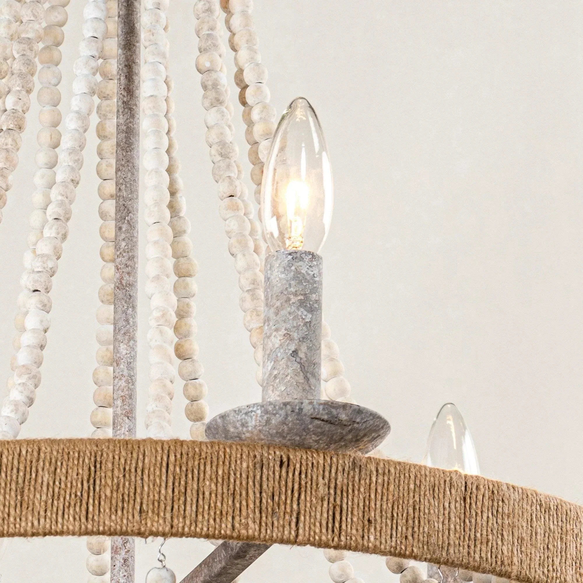 Parrot Uncle Chokio 6-Light Wood Bead Chandelier (8803-6110V) - Image 7