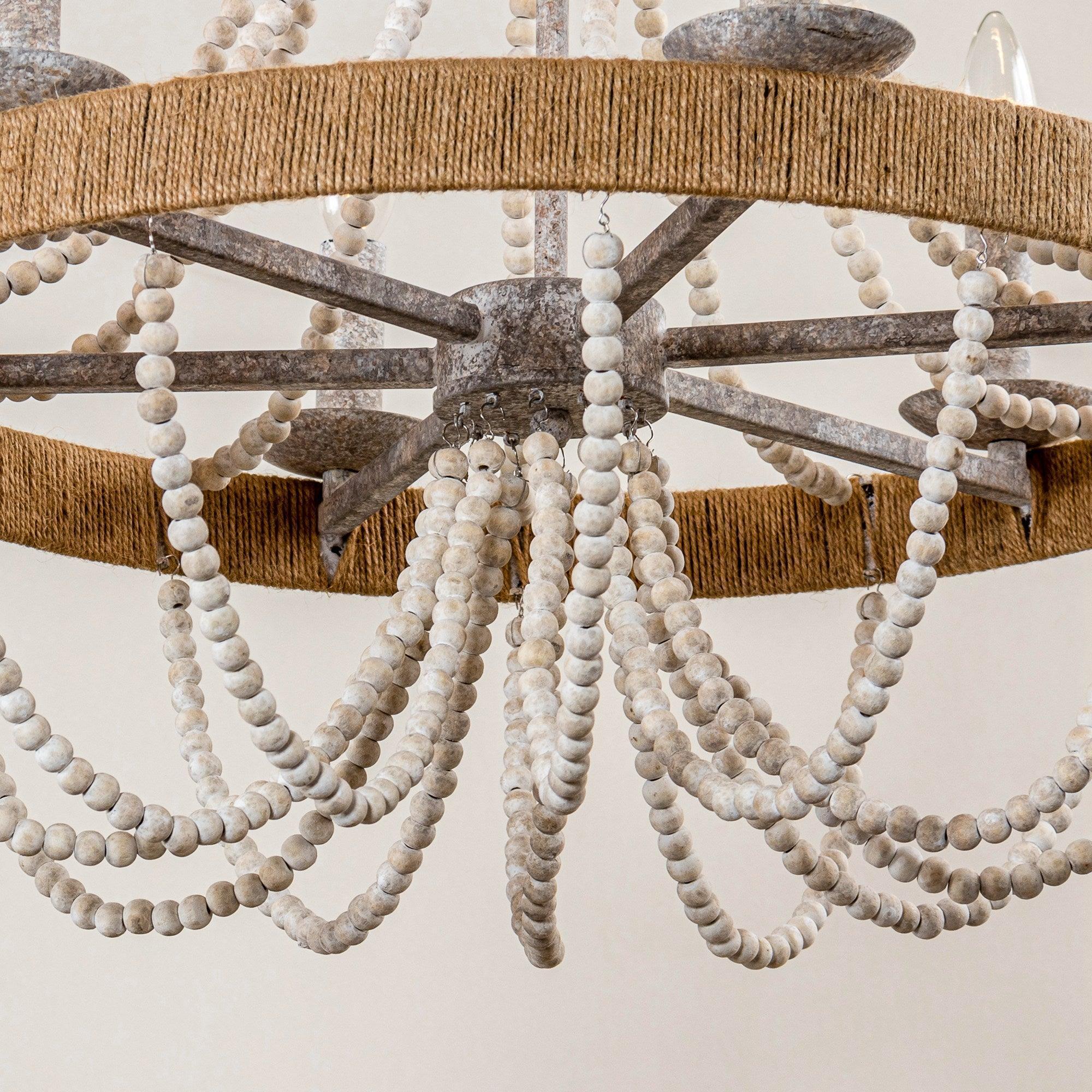 Parrot Uncle Chokio 6-Light Wood Bead Chandelier (8803-6110V) - Image 8