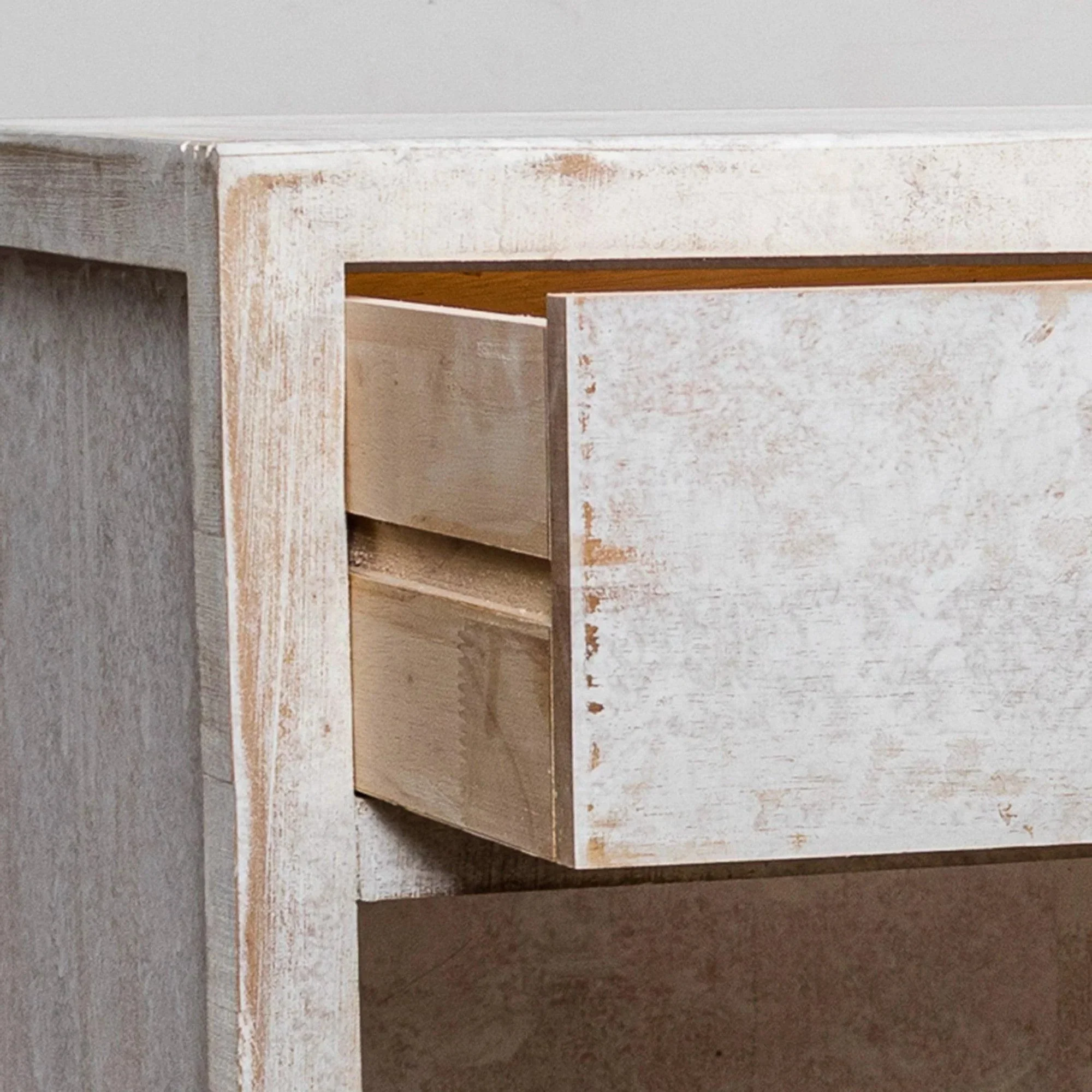 Parrot Uncle Classic Modern 1-Drawer Solid Wood White Nightstand Side Table (BBZ012) - Image 3