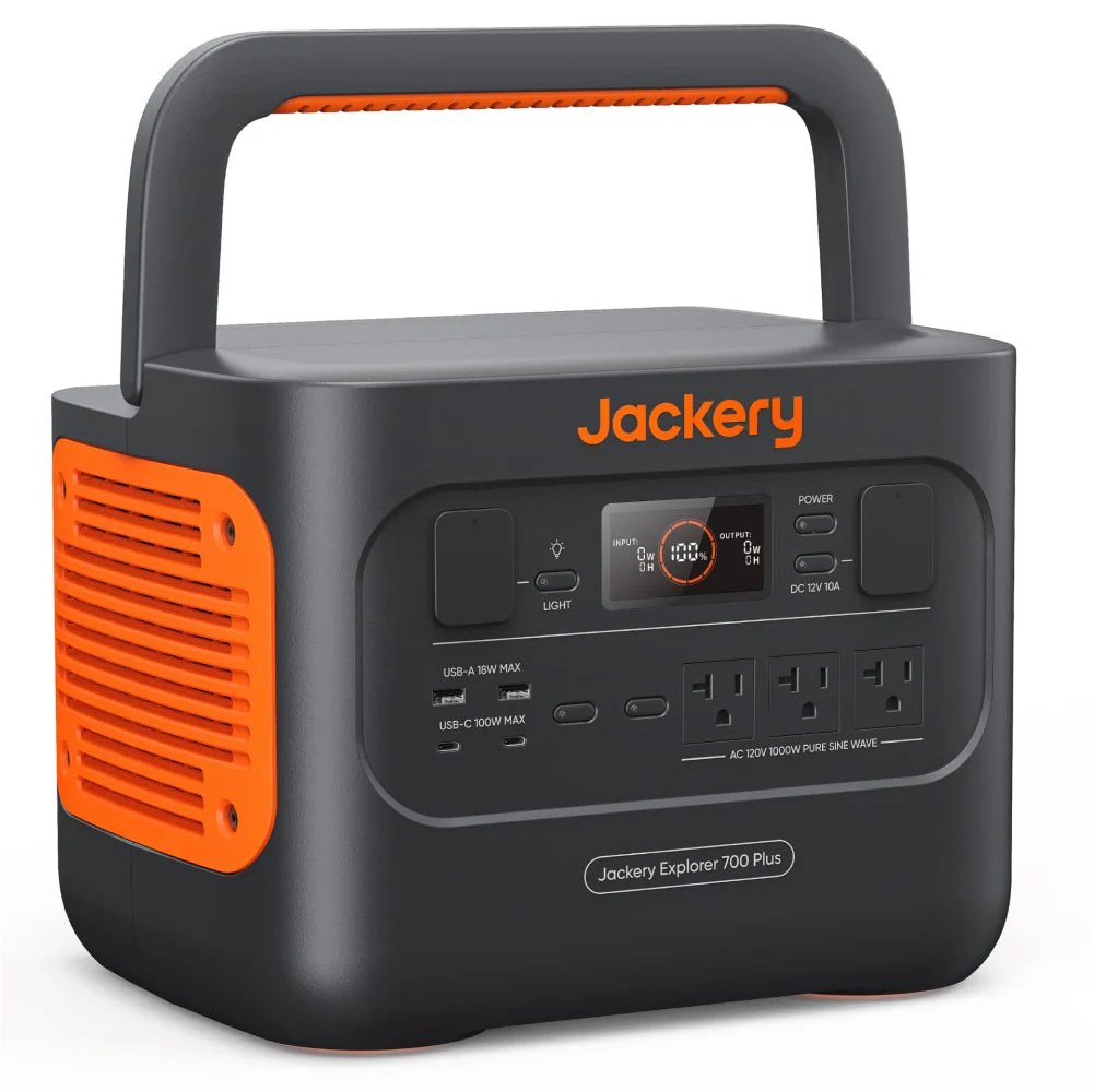 Jackery Explorer 700 Plus Portable Power Station Backup Power Solution 1000W (2000W Peak) 1.7 H Fast Wall Charging - Image 2