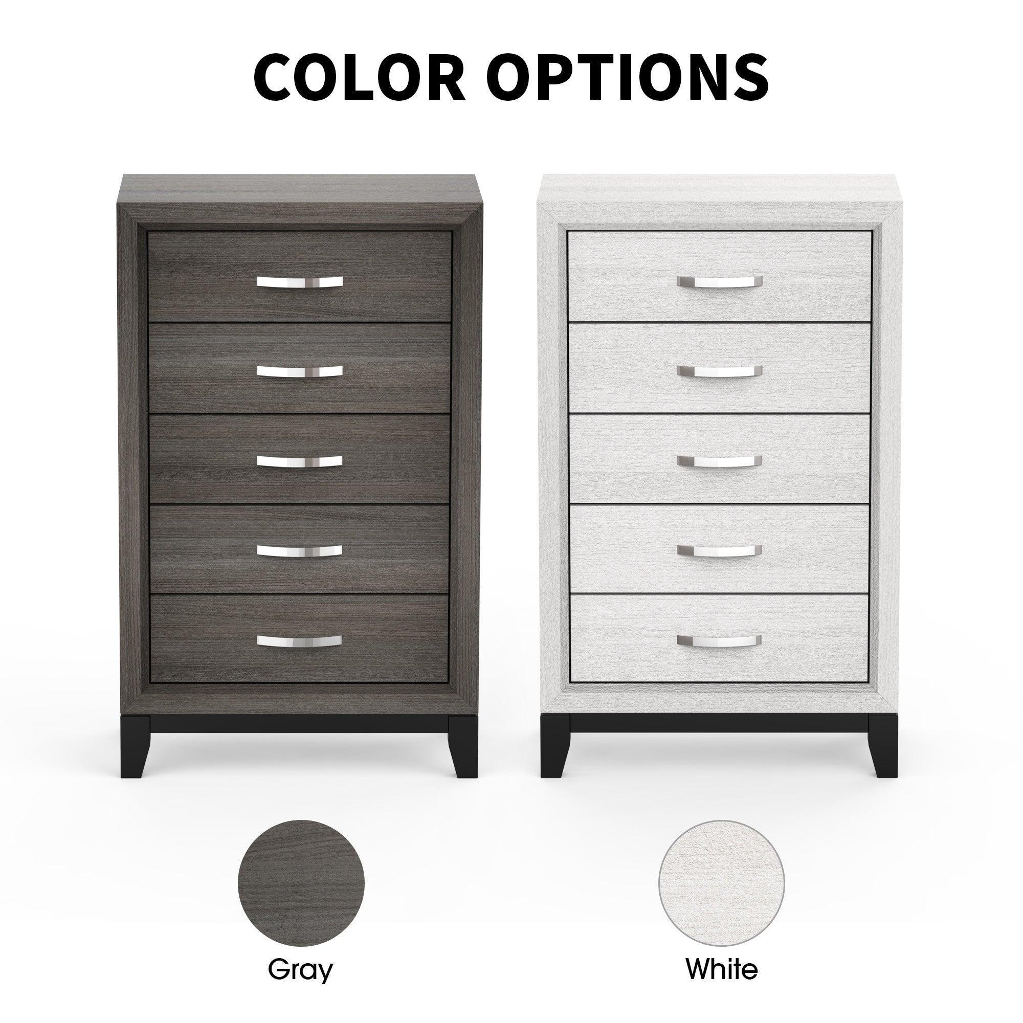 Parrot Uncle Contemporary 31-Inch Chest with 5-Drawer for Bedroom, Livingroom - Image 6