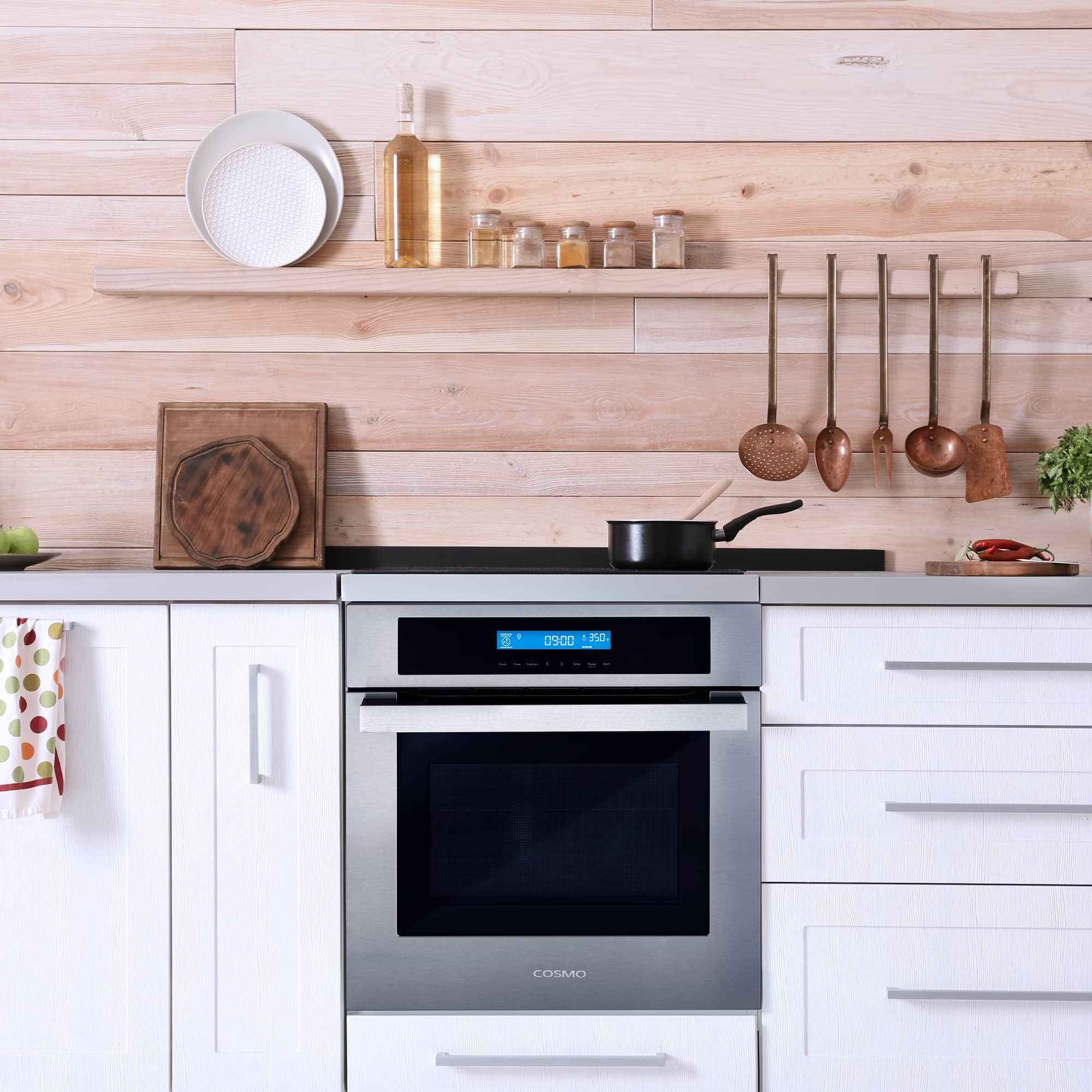 Cosmo 24-Inch 2.5 Cu. Ft. Single Electric Wall Oven in Stainless Steel (C106SIX-PT) - Image 2