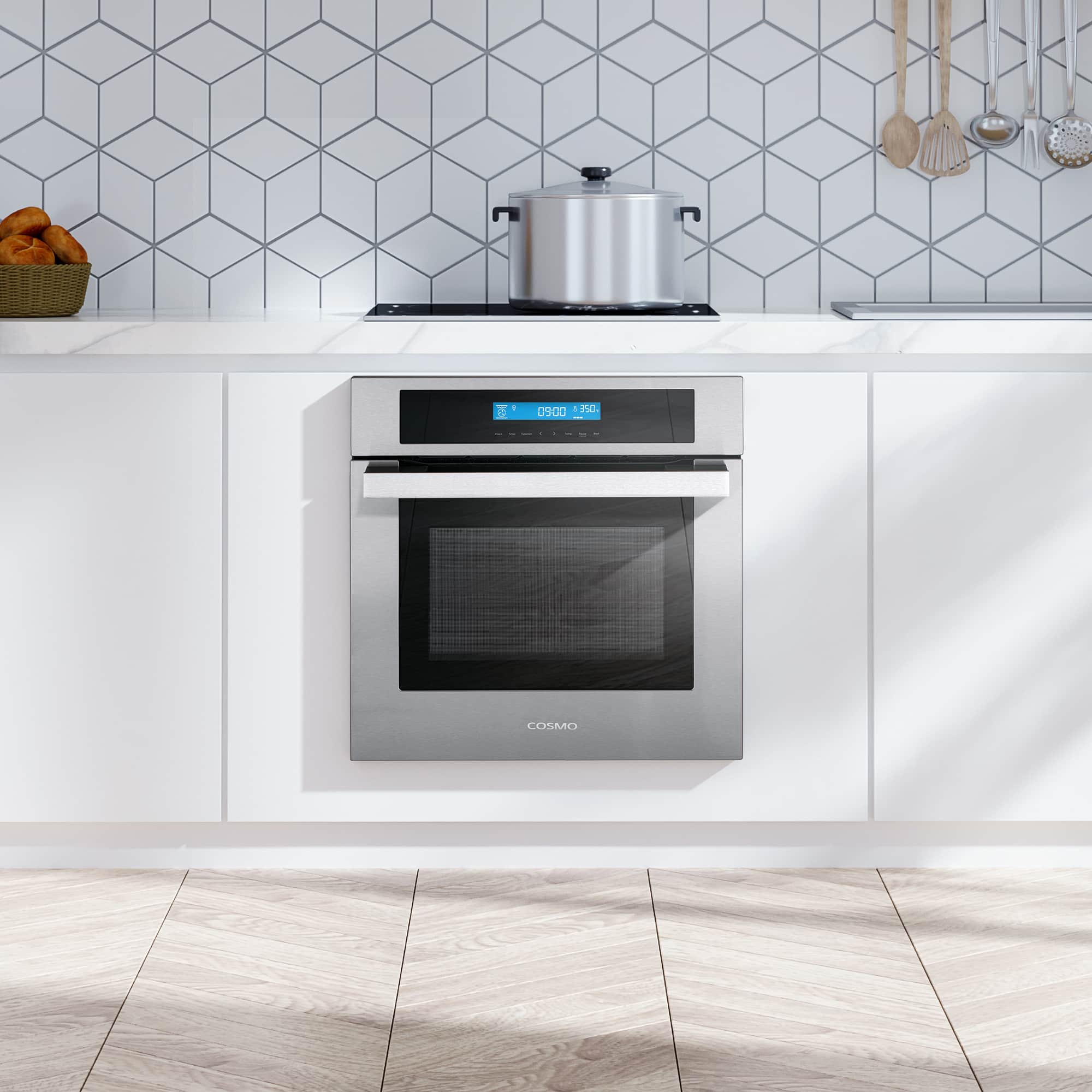 Cosmo 24-Inch 2.5 Cu. Ft. Single Electric Wall Oven in Stainless Steel (C106SIX-PT) - Image 4