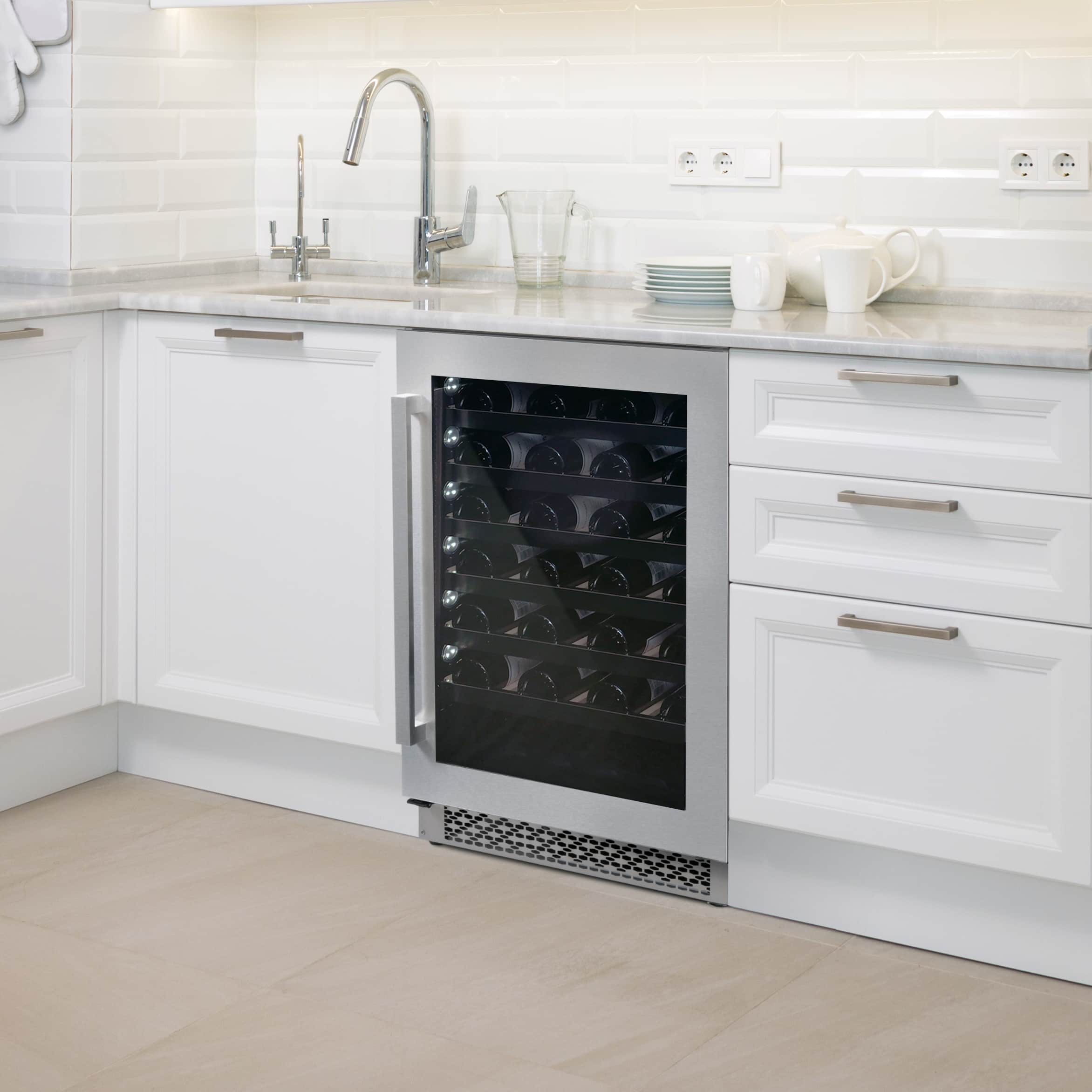 Cosmo 24-Inch 48 Bottles Capacity Wine Cooler in Stainless Steel (COS-24BIWCS) - Image 19