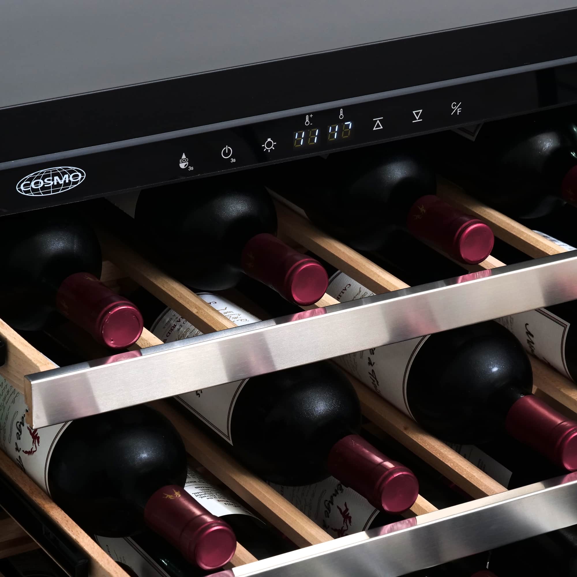 Cosmo 24-Inch 48 Bottles Capacity Wine Cooler in Stainless Steel (COS-24BIWCS) - Image 7