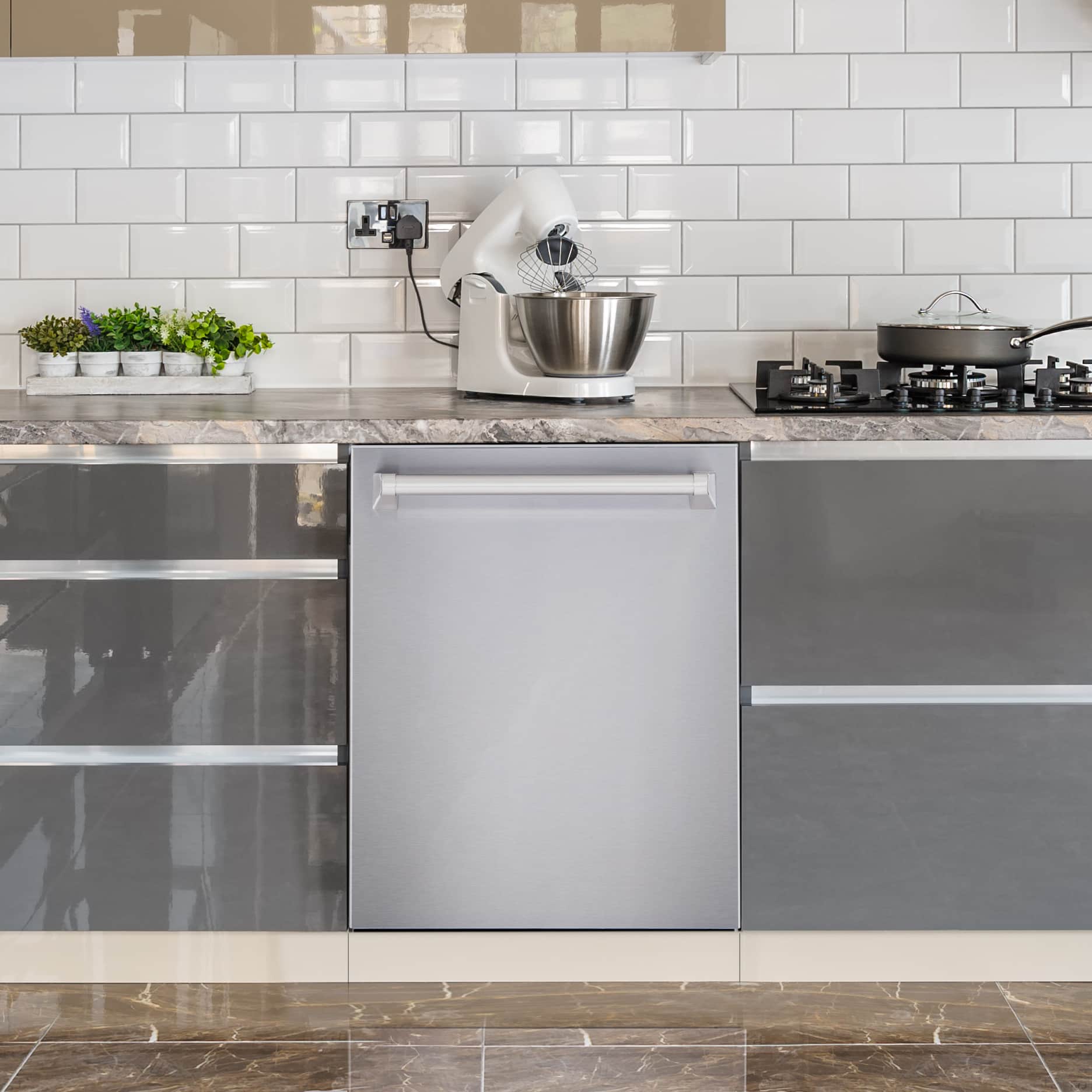 Cosmo 24-Inch Built-In Tall Tub Dishwasher Fingerprint Resistant Stainless Steel (COS-DIS6502) - Image 2