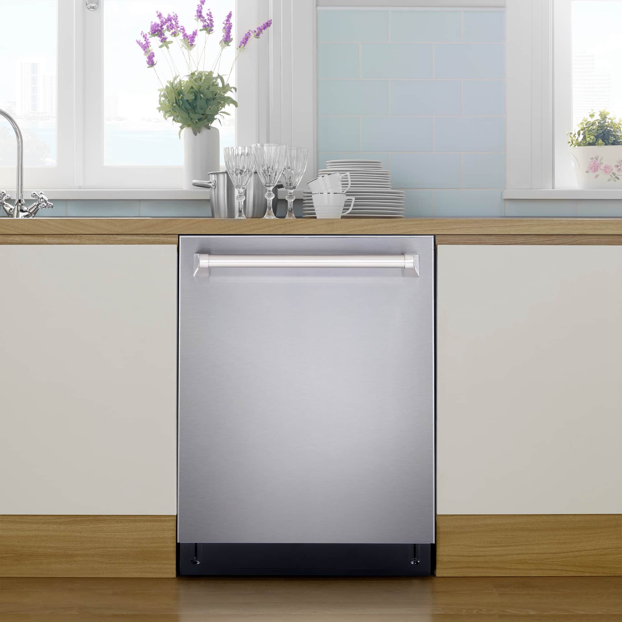Cosmo 24-Inch Built-In Tall Tub Dishwasher Fingerprint Resistant Stainless Steel (COS-DIS6502) - Image 3