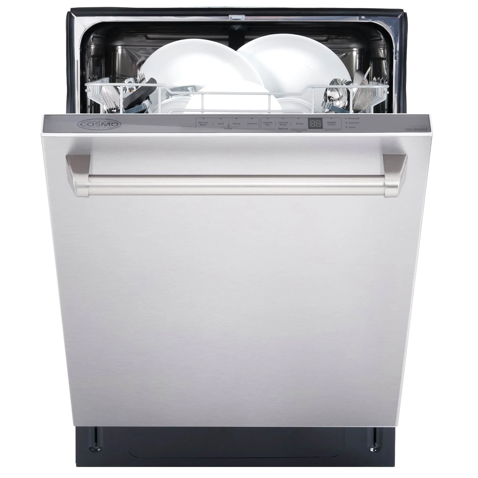 Cosmo 24-Inch Built-In Tall Tub Dishwasher Fingerprint Resistant Stainless Steel (COS-DIS6502) - Image 5