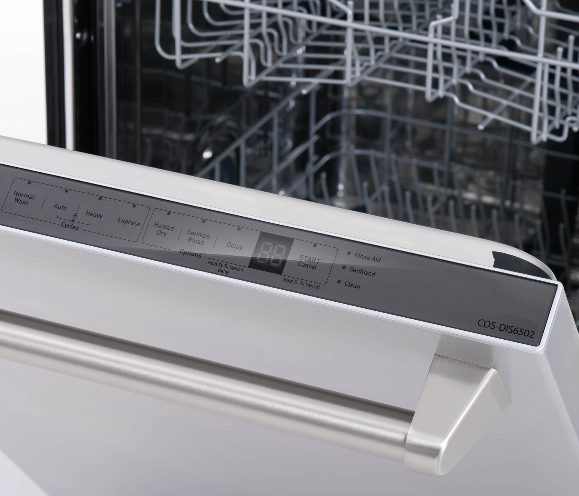 Cosmo 24-Inch Built-In Tall Tub Dishwasher Fingerprint Resistant Stainless Steel (COS-DIS6502) - Image 7