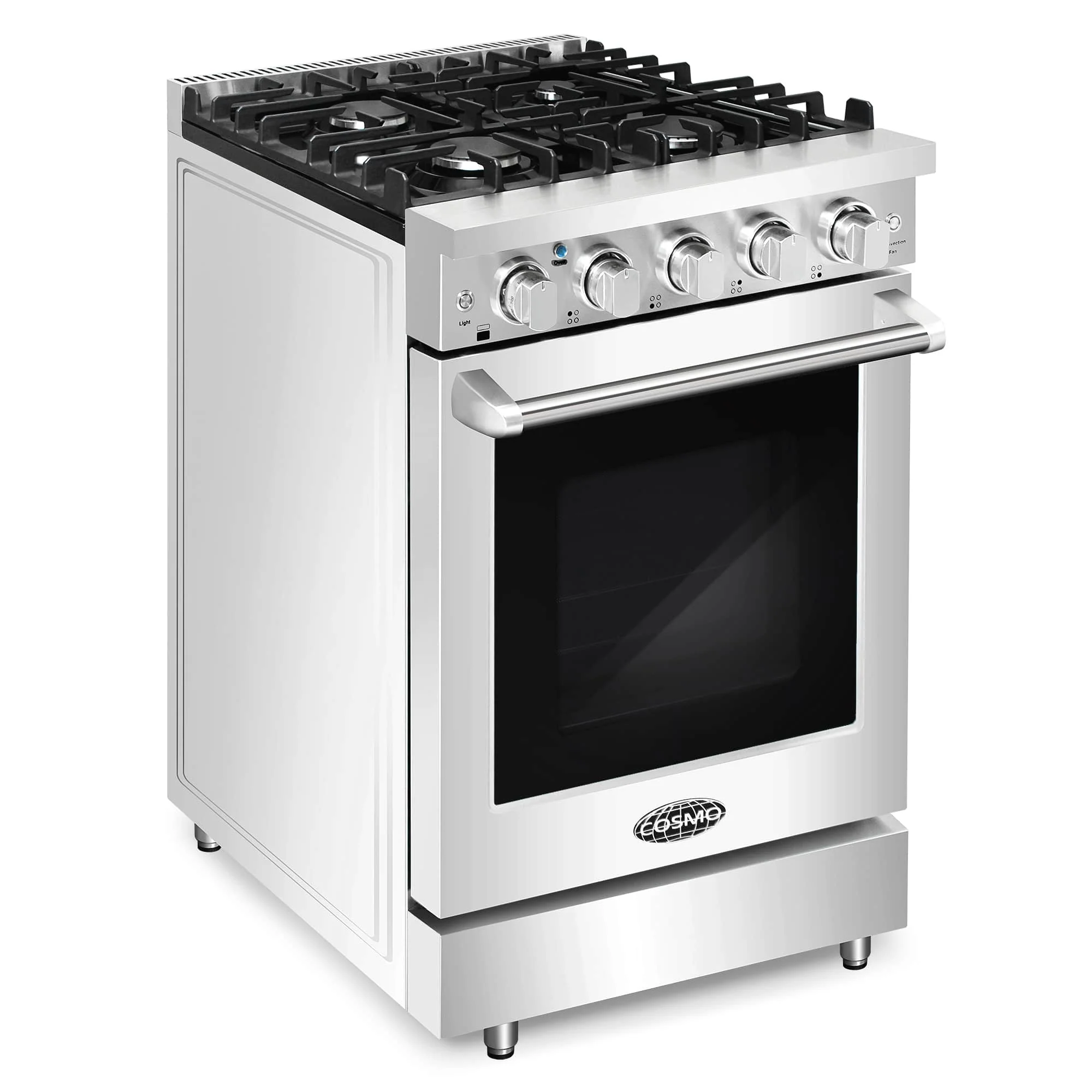 Cosmo 24-Inch Slide-In Freestanding Gas Range with 4 Sealed Burners in Stainless Steel (COS-EPGR244) - Image 4