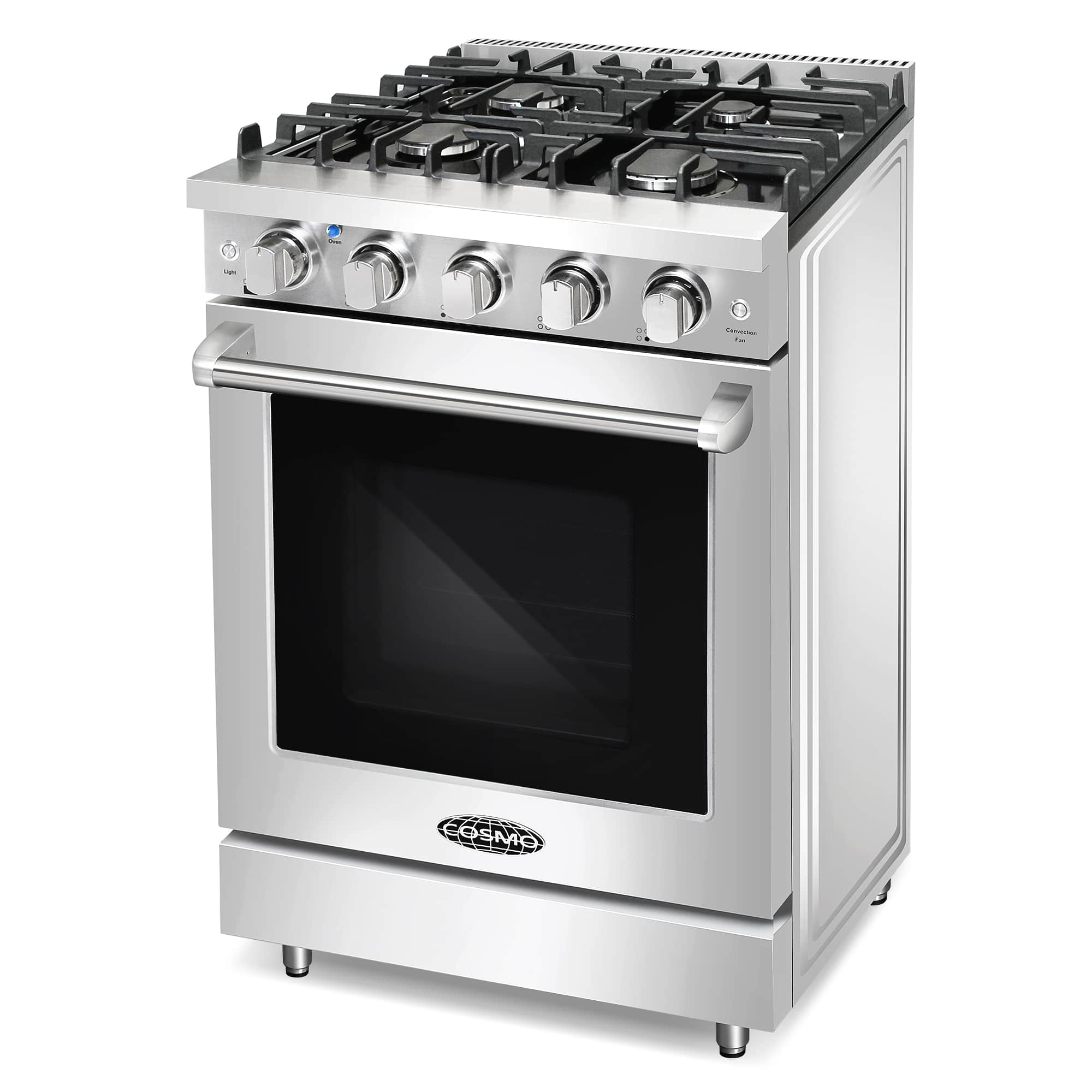 Cosmo 24-Inch Slide-In Freestanding Gas Range with 4 Sealed Burners in Stainless Steel (COS-EPGR244) - Image 5