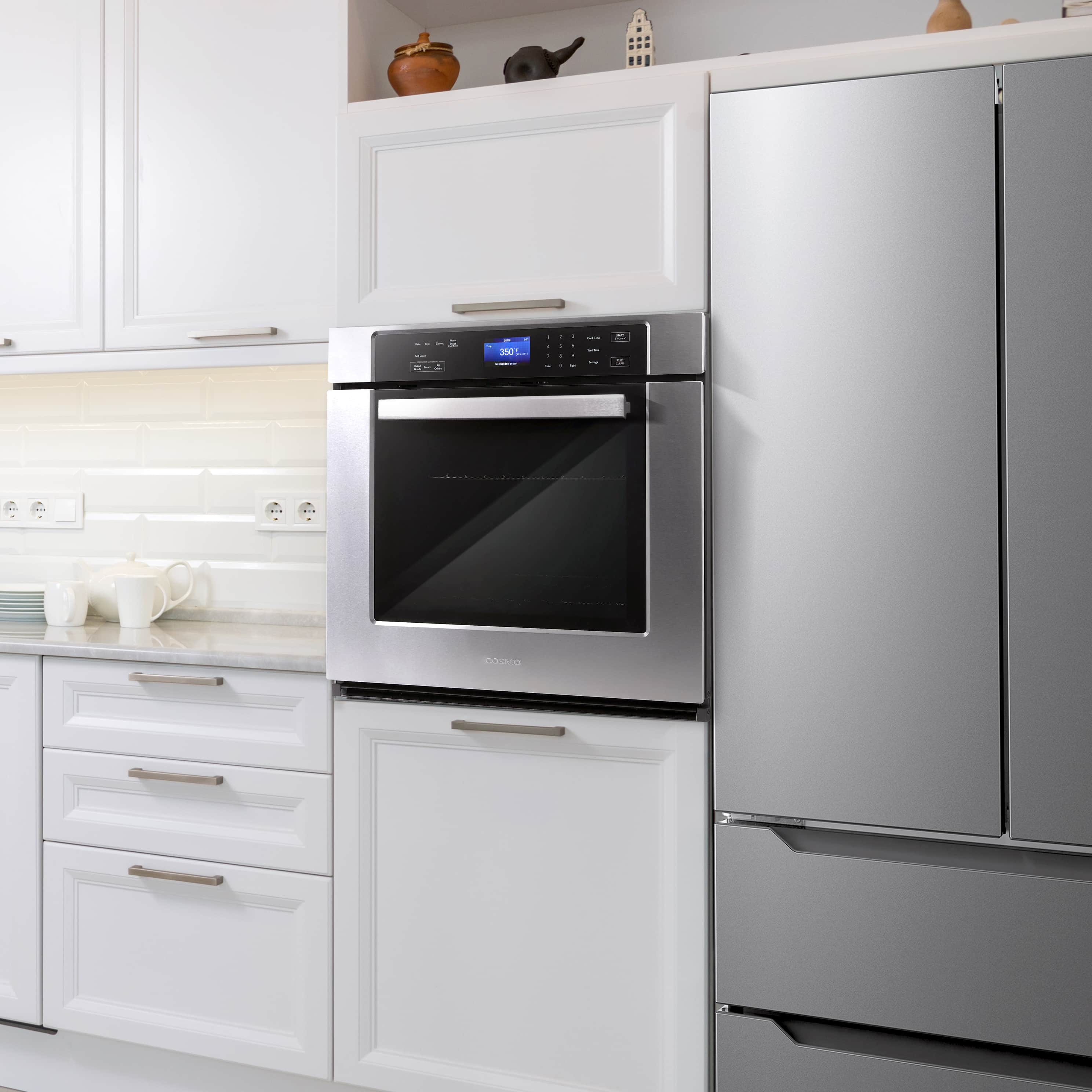 Cosmo 30-Inch 5 Cu. Ft. Convection and Self Cleaning Single Electric Wall Oven in Stainless Steel (COS-30ESWC) - Image 3