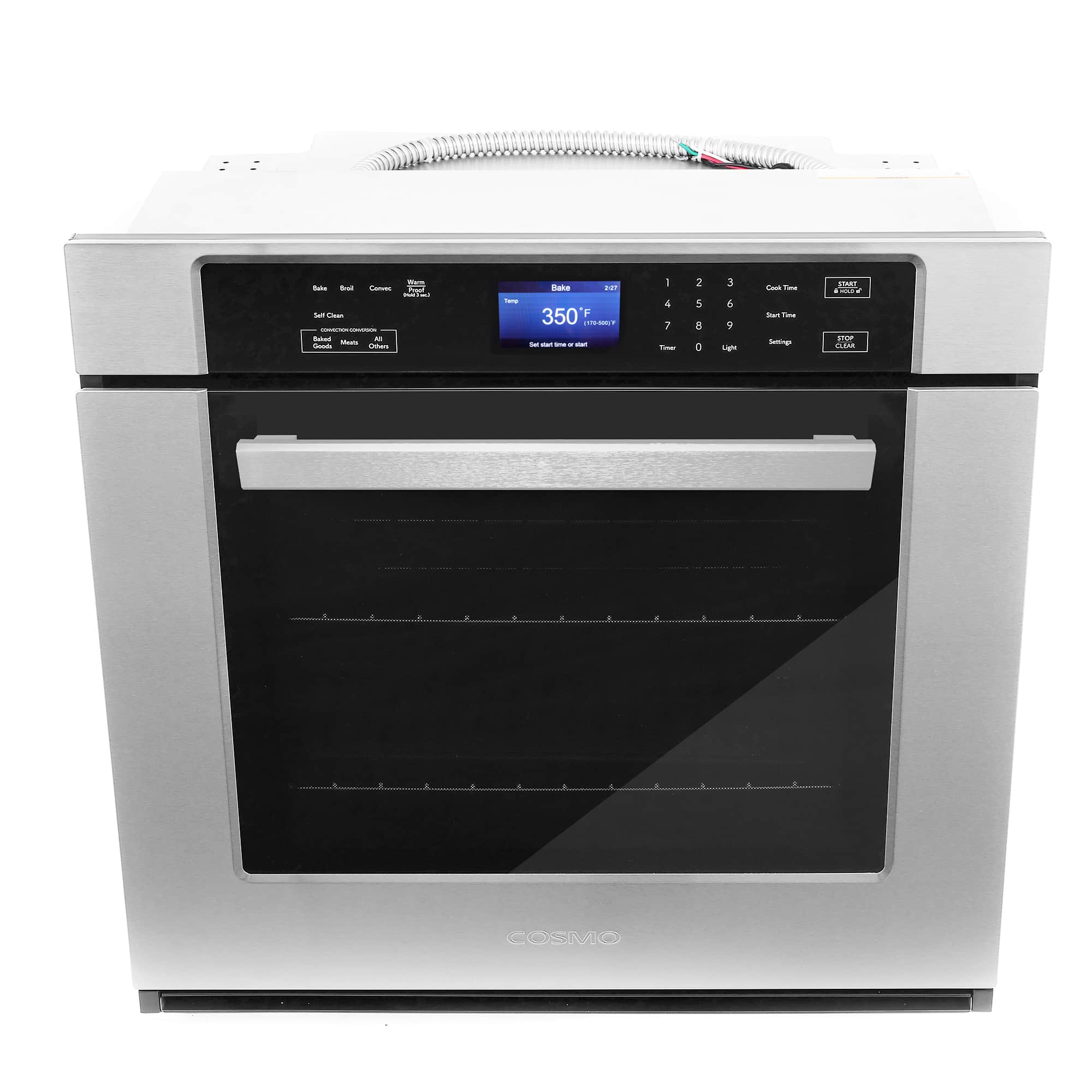 Cosmo 30-Inch 5 Cu. Ft. Convection and Self Cleaning Single Electric Wall Oven in Stainless Steel (COS-30ESWC) - Image 4