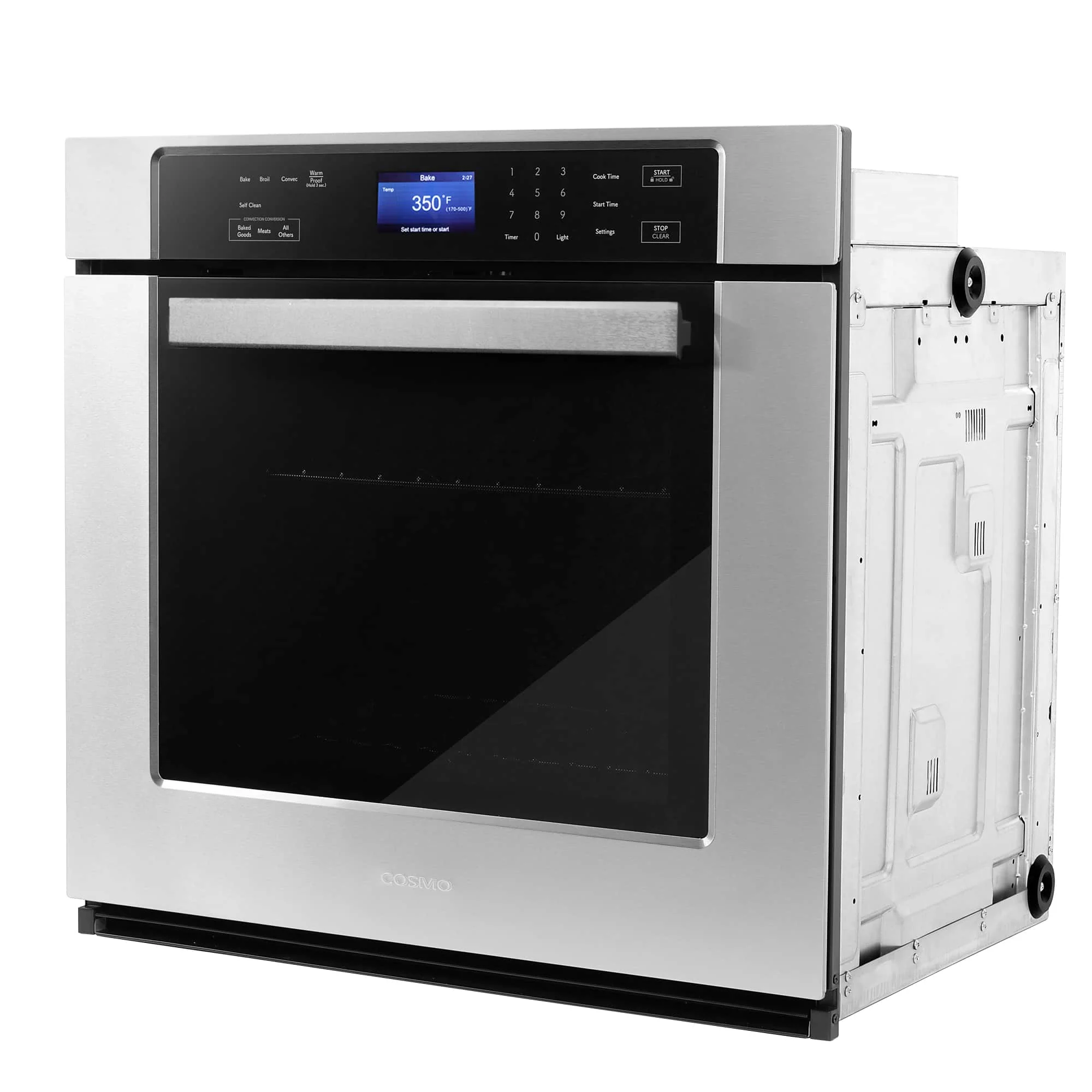 Cosmo 30-Inch 5 Cu. Ft. Convection and Self Cleaning Single Electric Wall Oven in Stainless Steel (COS-30ESWC) - Image 6