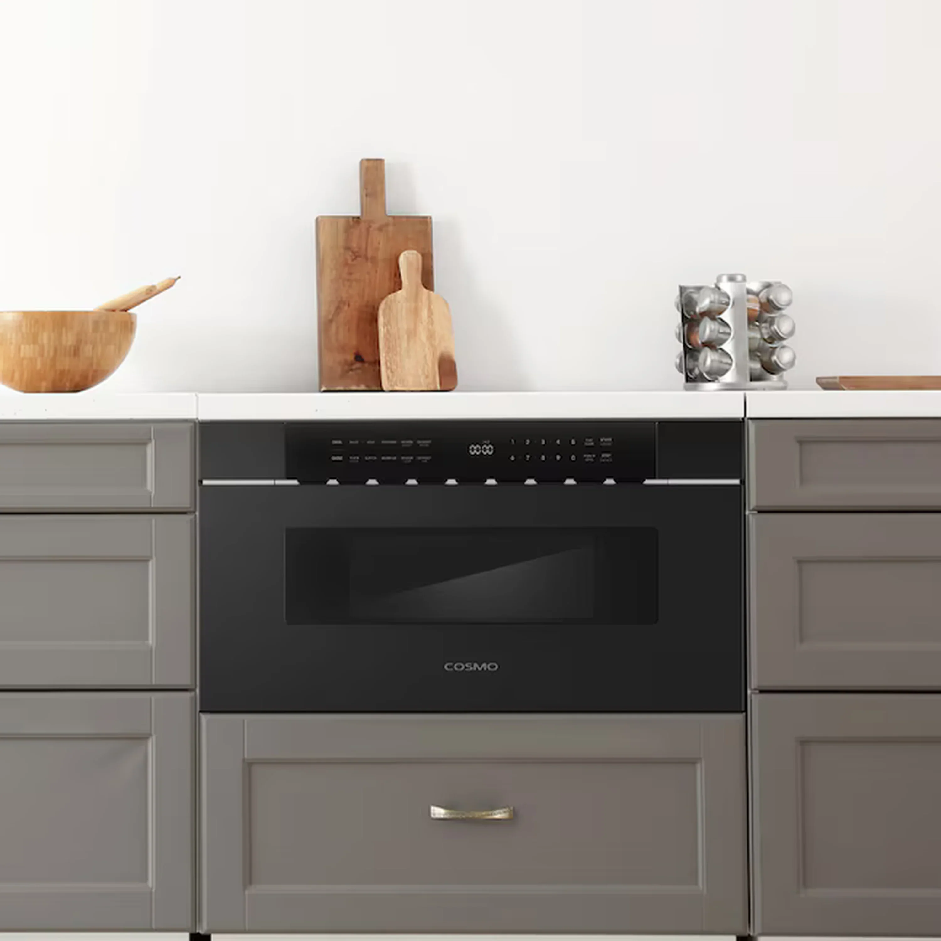 Cosmo 30-Inch 1.2 Cu. Ft. Built-In Microwave Drawer in Matte Black (COS-MWD3012NHBK) - Image 2